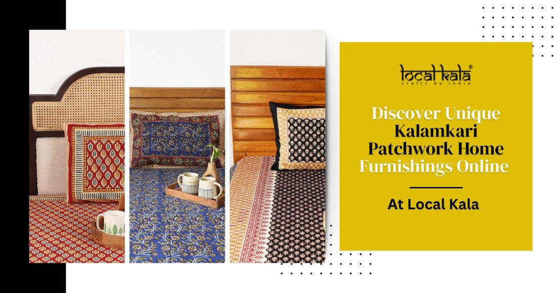 Discover Unique Kalamkari Patchwork Home Furnishings Online at Local Kala