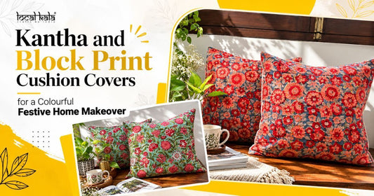 Kantha and Block Print Cushion Covers for a Colourful Festive Home Makeover