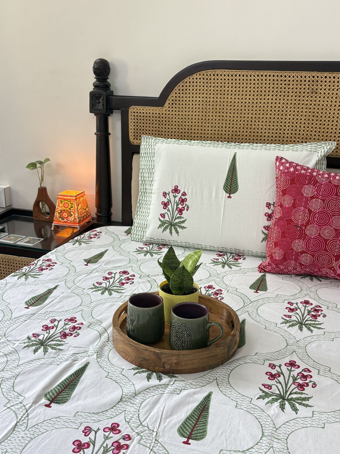 Nazakat Pink - Flat I Fitted Bedsheet (108x108 Inches)