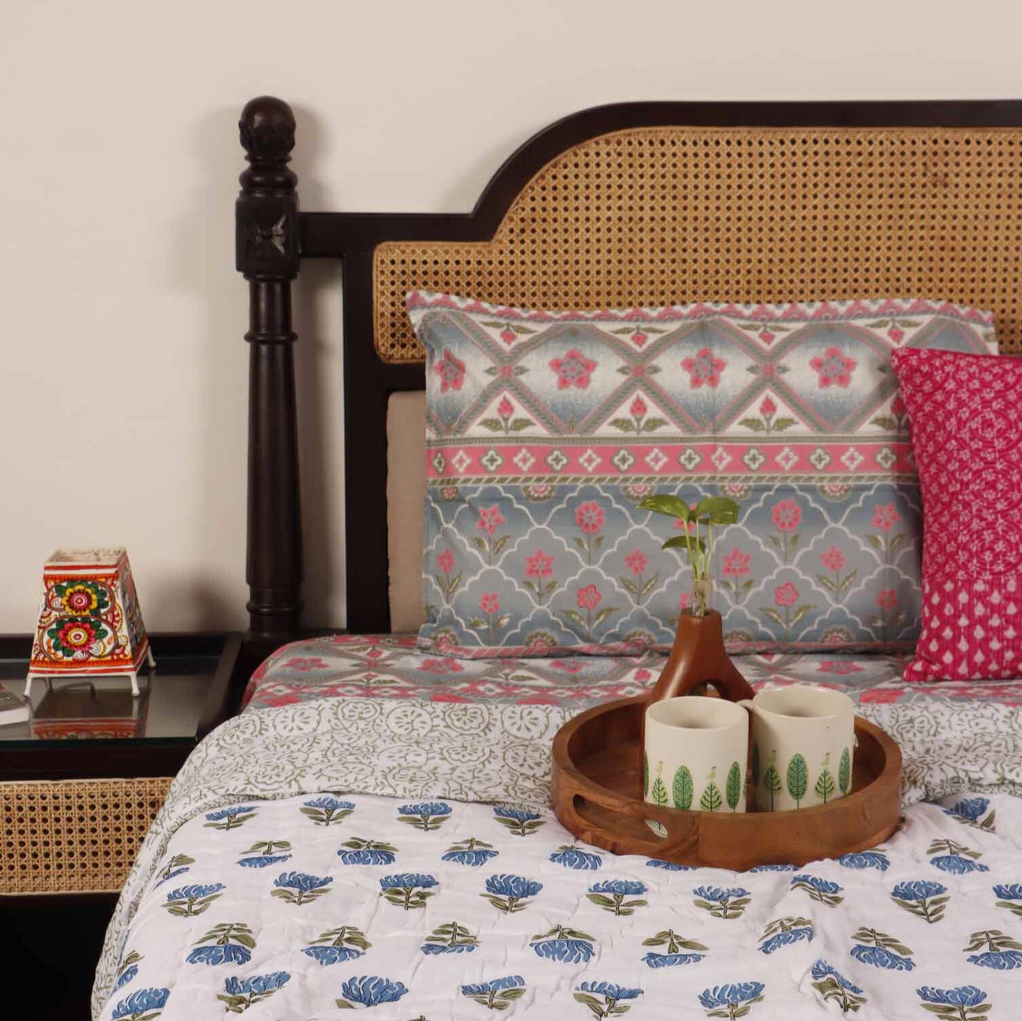 Neela Phool - Single Bed Razai I Comforter