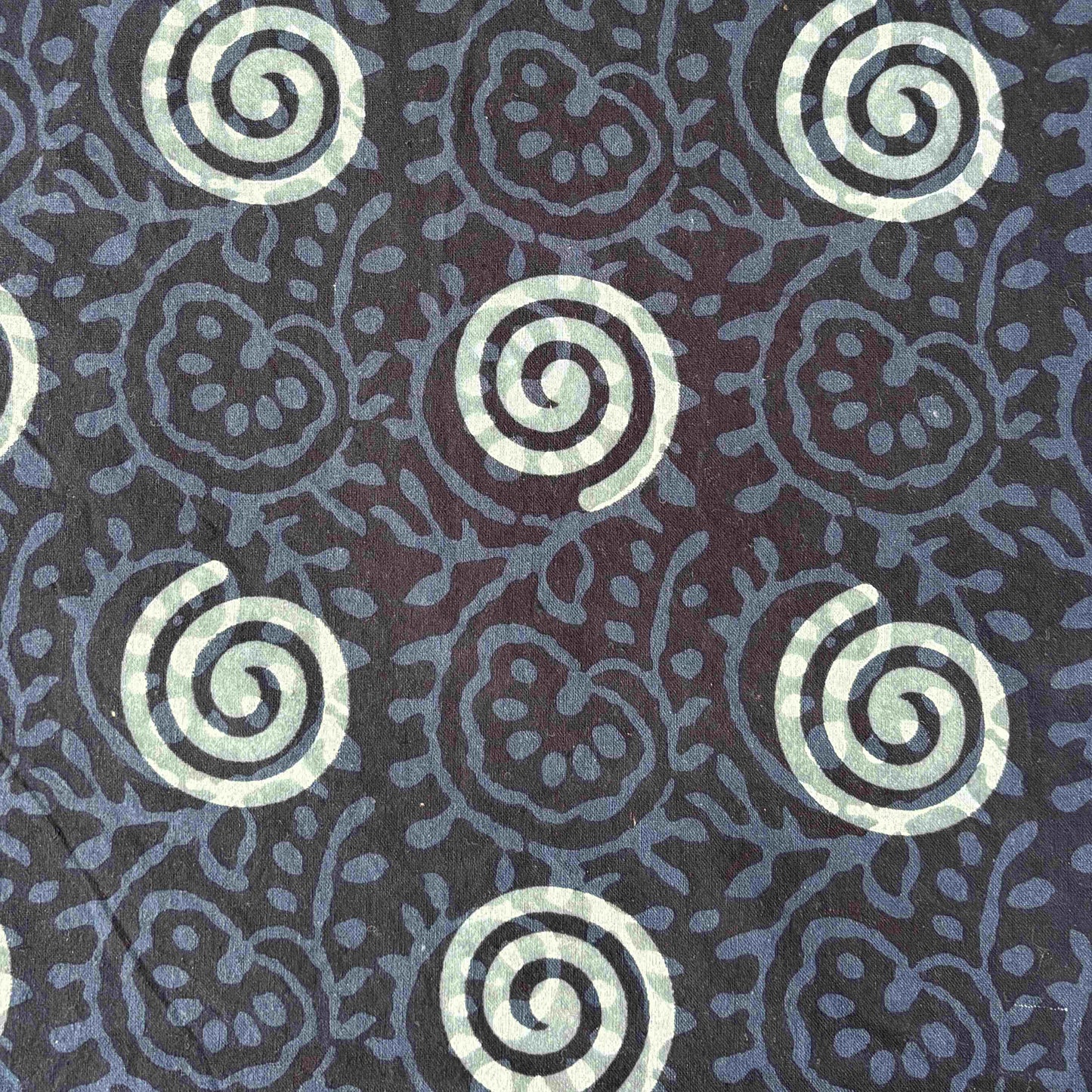 Indigo Rangoli - Flat I Fitted Bedsheet (90x108 Inches)