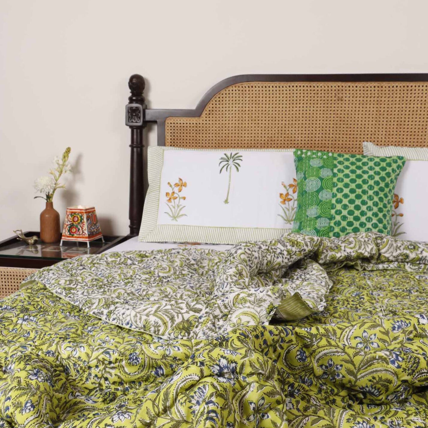 Phulwari - Handblock Razai