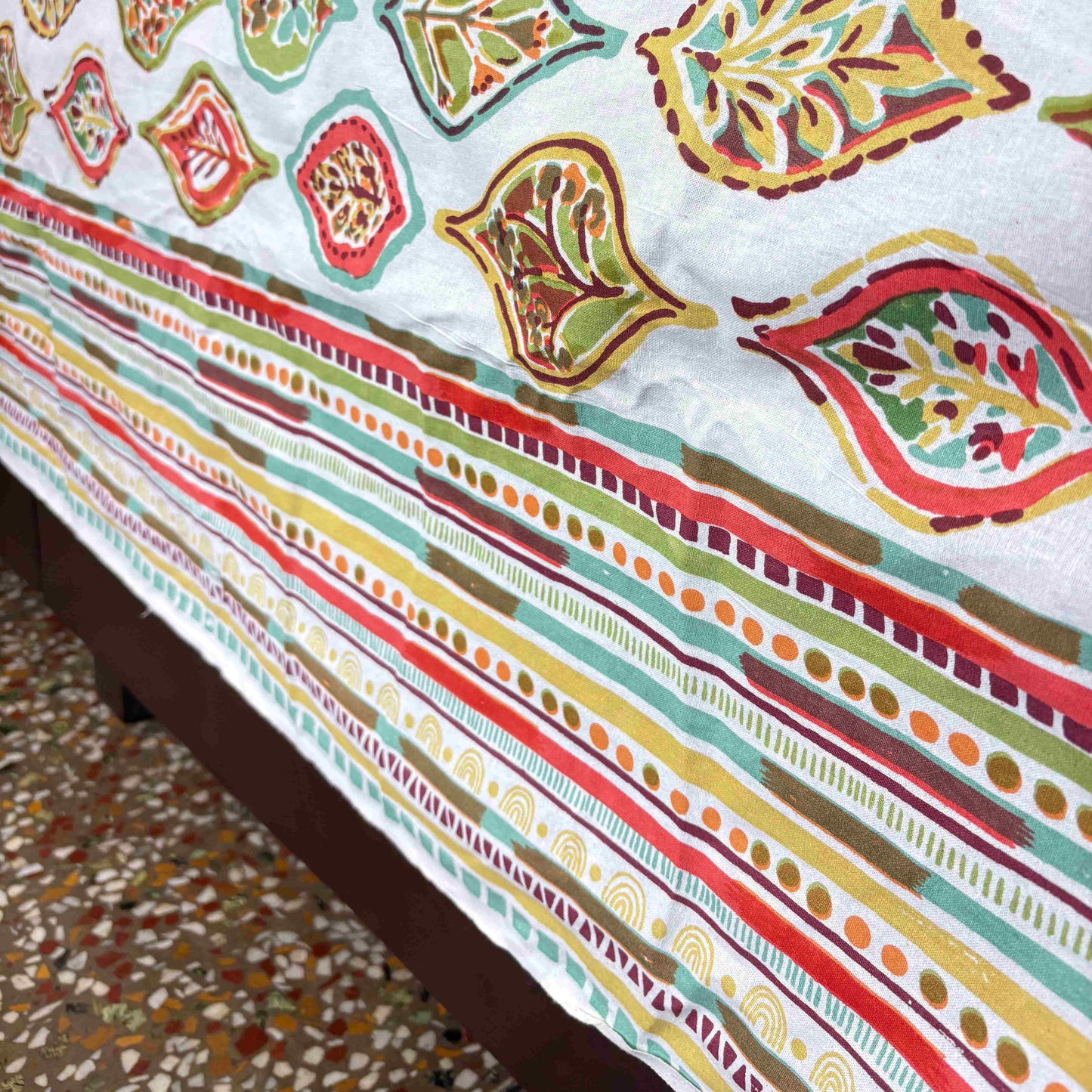Candy Orange - Flat I Fitted Bedsheet (108x108 Inches)