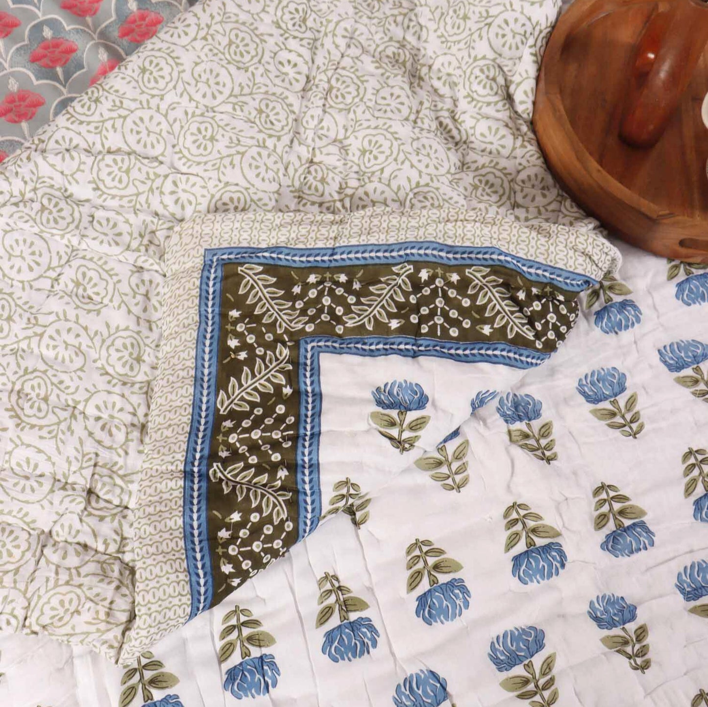 Neela Phool - Single Bed Razai I Comforter