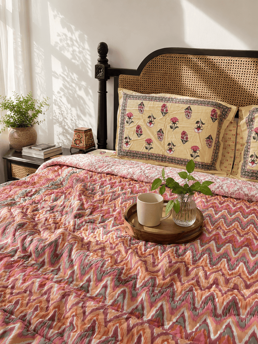 Niyati Pink- Double Bed Razai/ Comforter