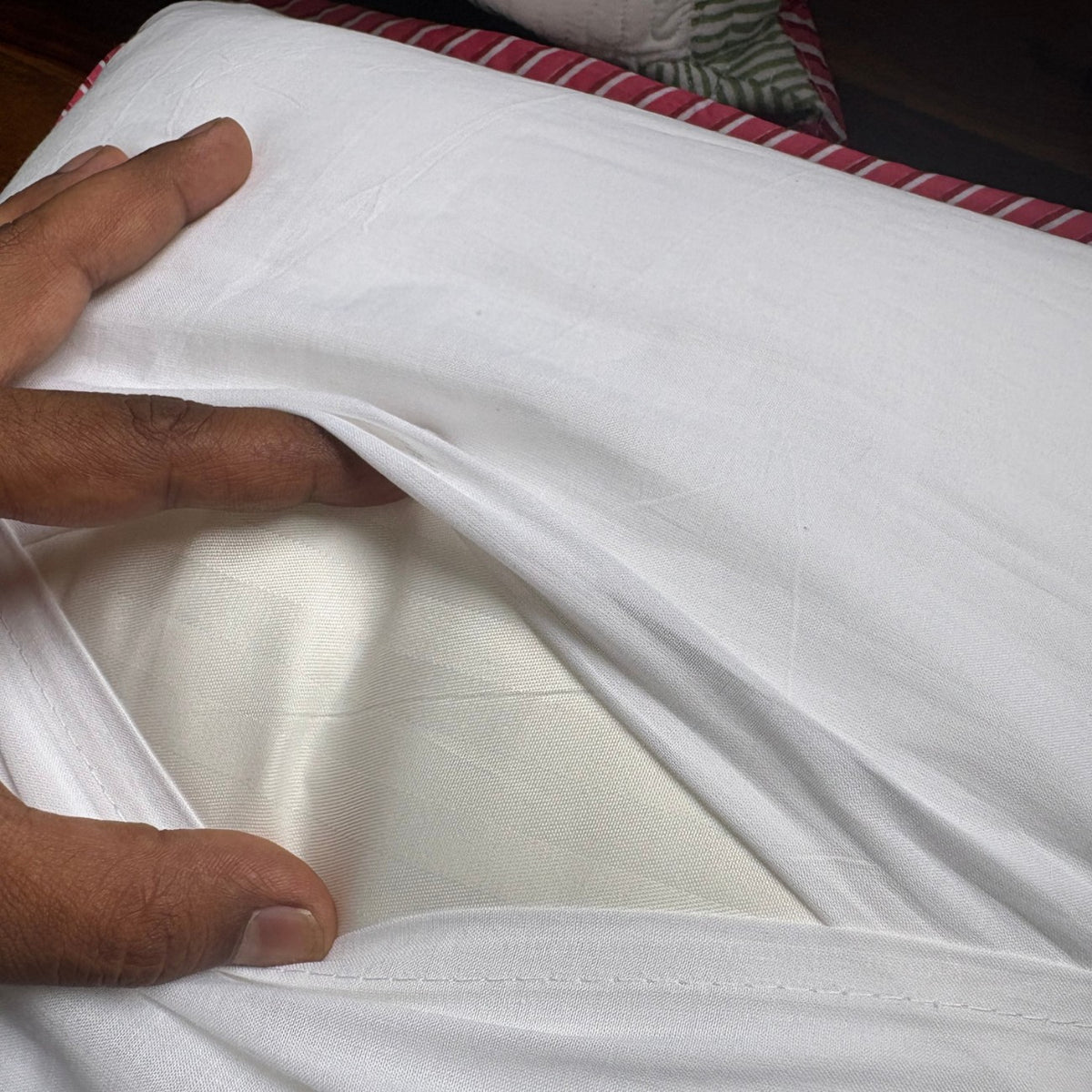 Gudhal - Quilted Handblock Cushion Cover