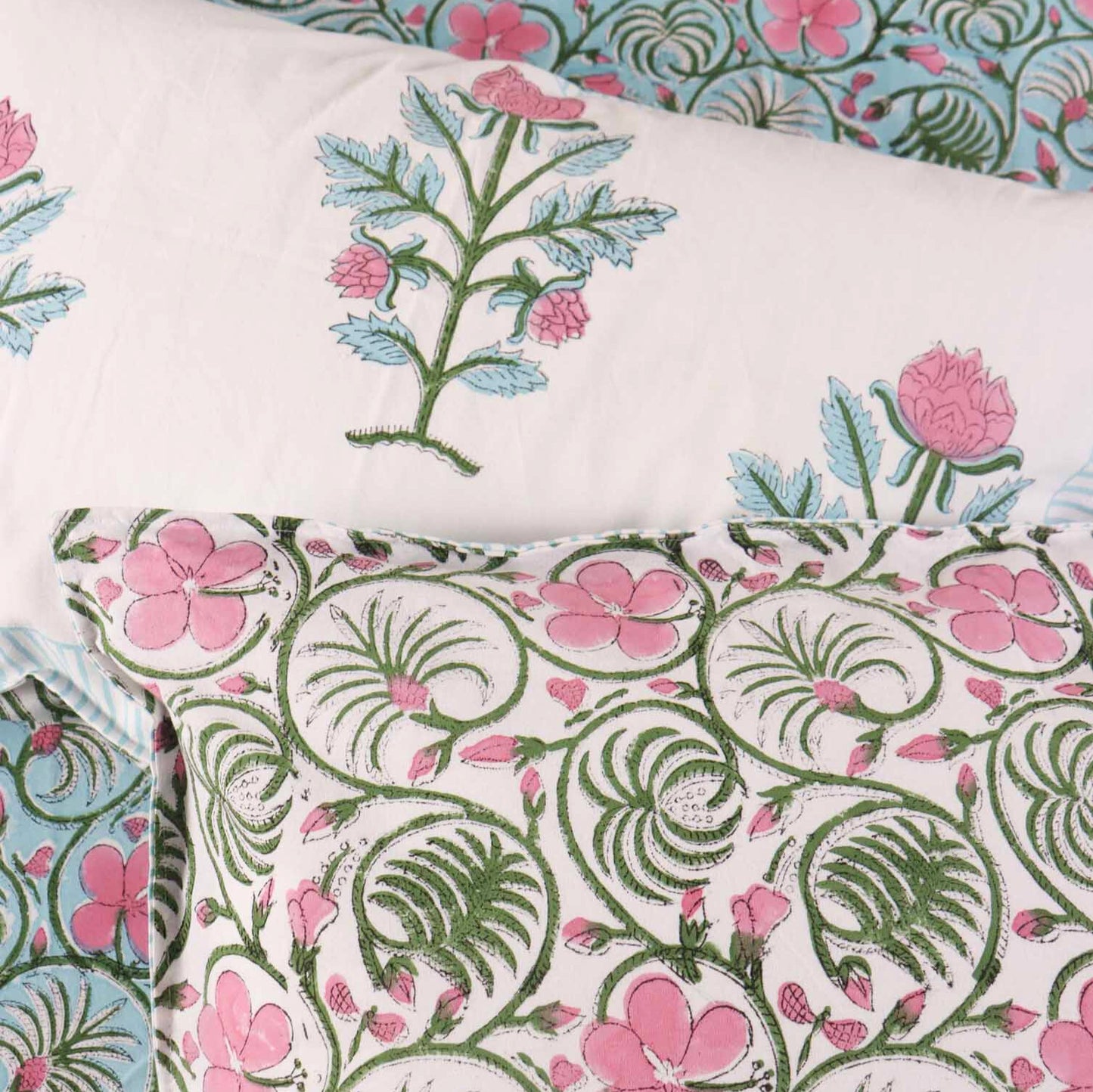 Seher - Hand block Bedsheet (108x108 Inches)