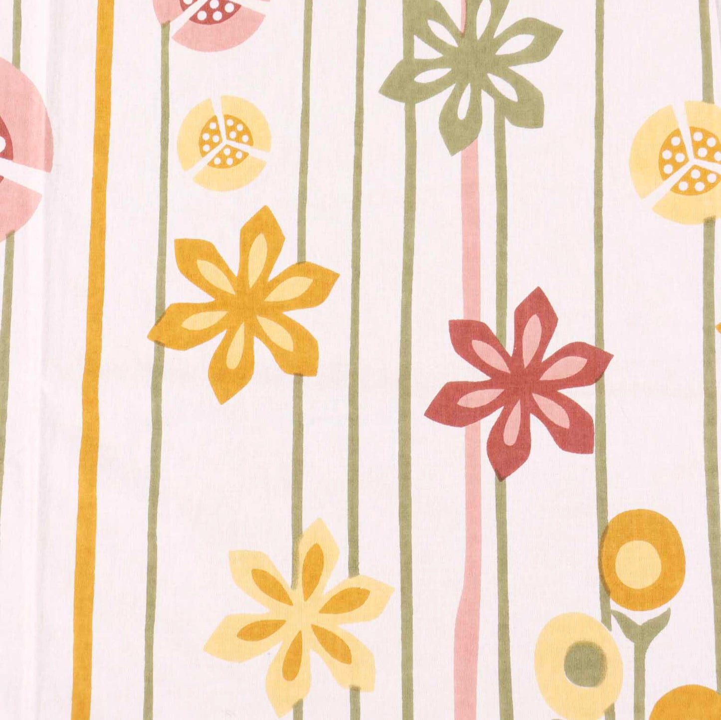 Floral Lines - Flat I Fitted Bedsheet (108x108 Inches)