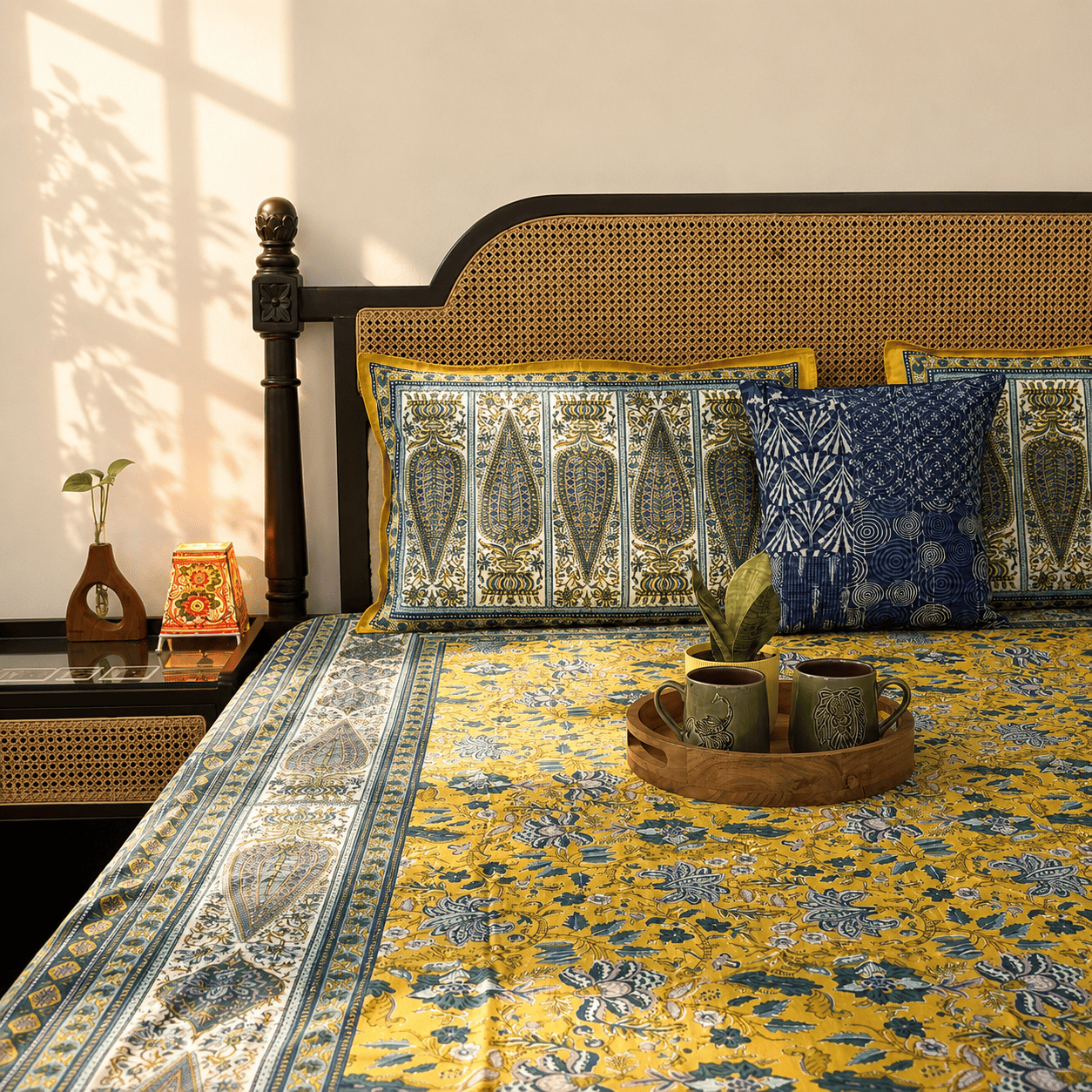 Kanak - Flat I Fitted Bedsheet (108x108 Inches)