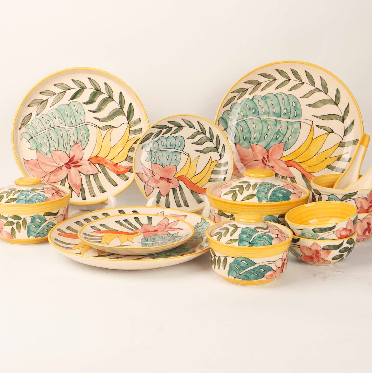 Spring Shades - Dinner Set for 2 - Set of 14