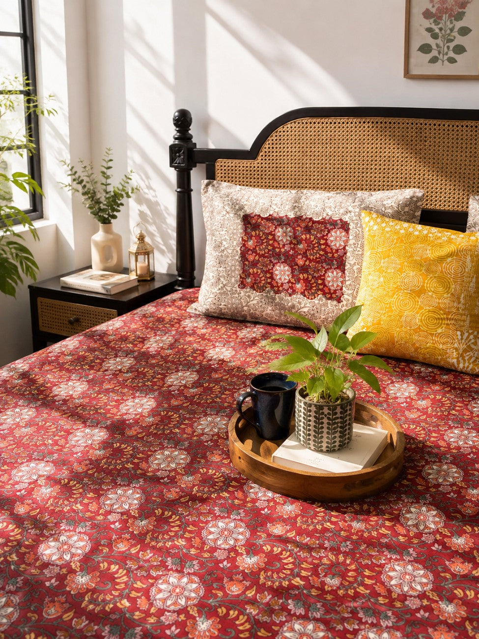 Chartlook Red – Flat I Fitted Bedsheet (108x108 Inches)