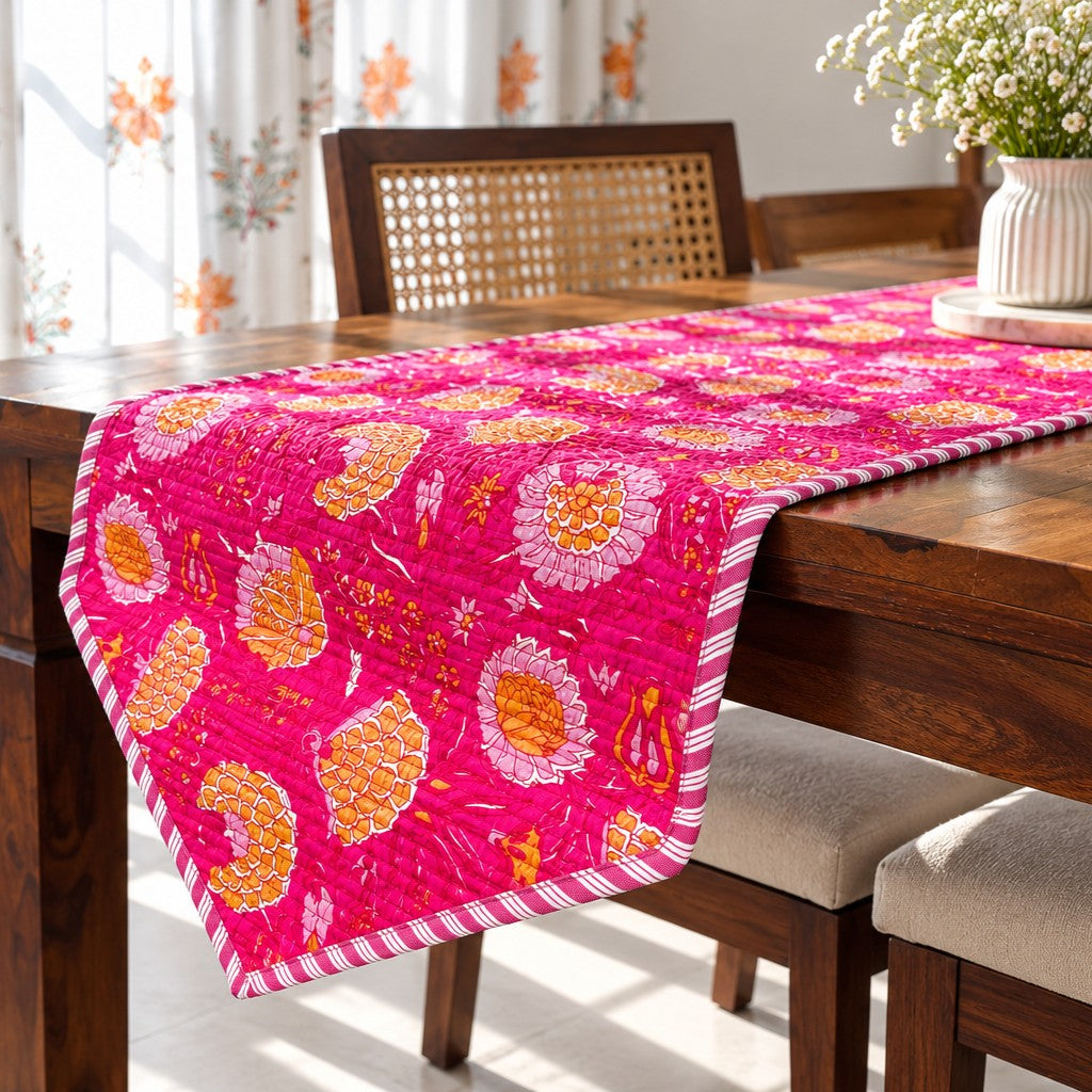 Gulab Jal - Quilted Table Runner