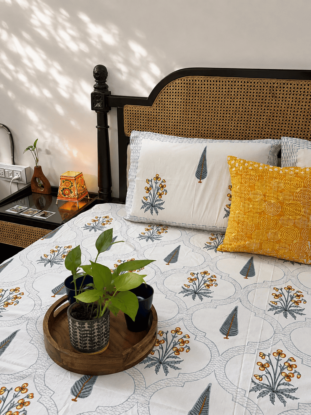 Nazakat Orange – Flat I Fitted Bedsheet (108x108 Inches)