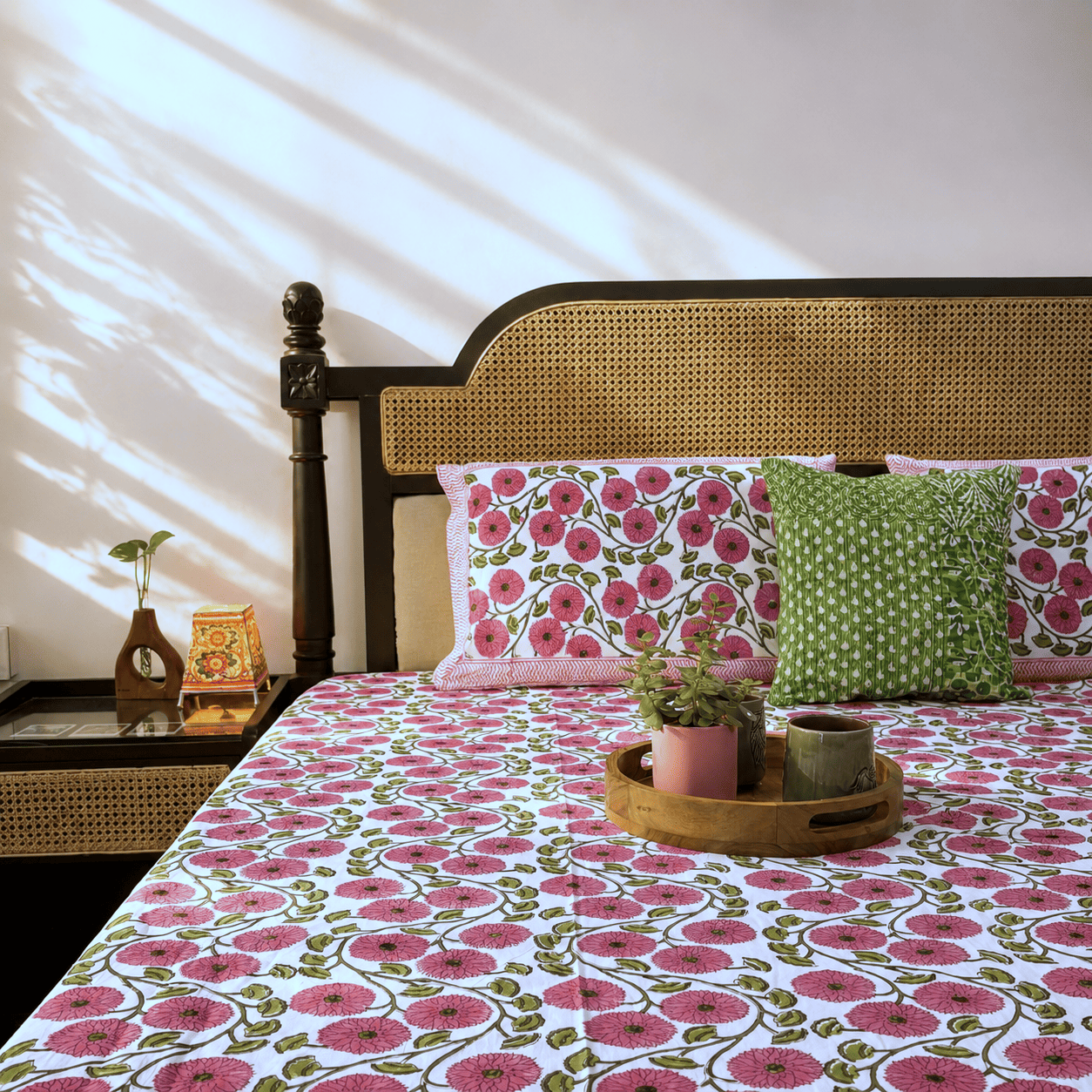 Gulnaar - Handblock Bedsheet (90 x 108 inches)