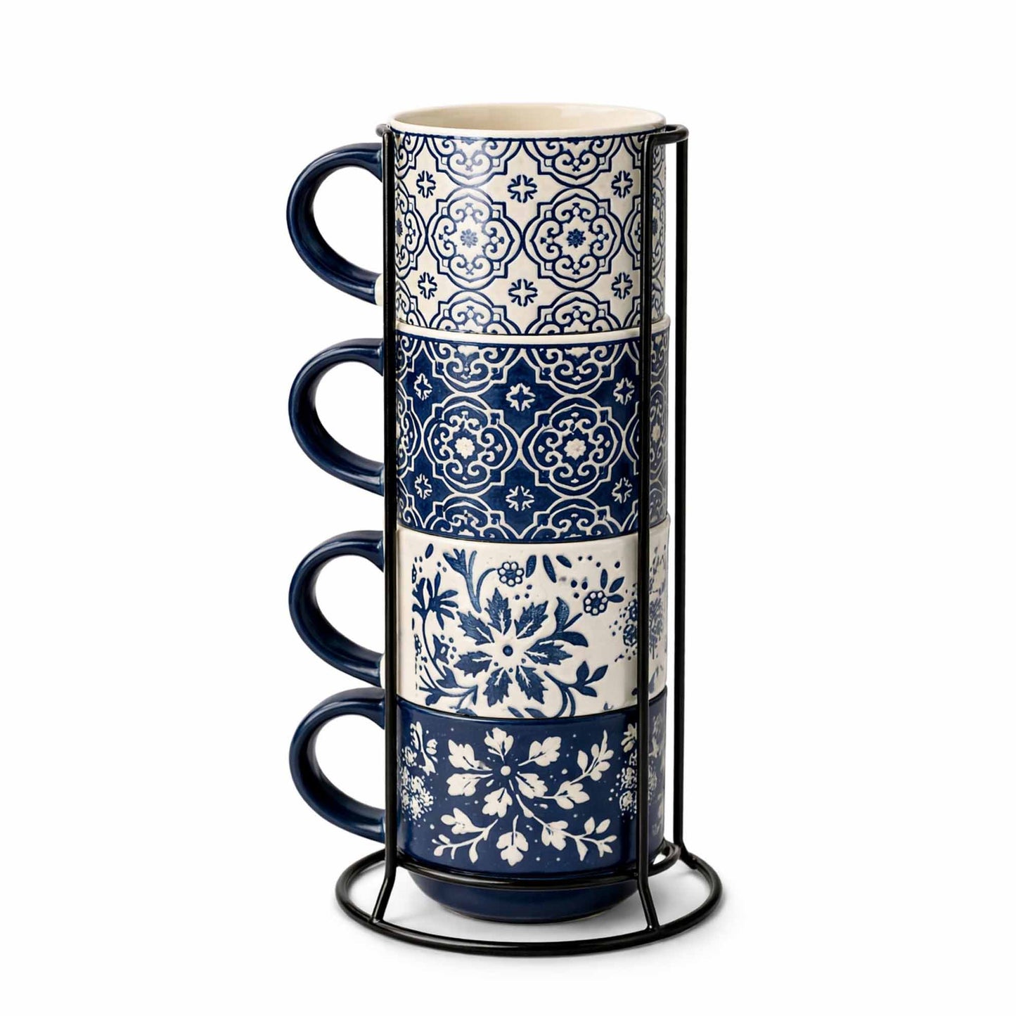 Shades Of Ocean Cup Set With Stand
