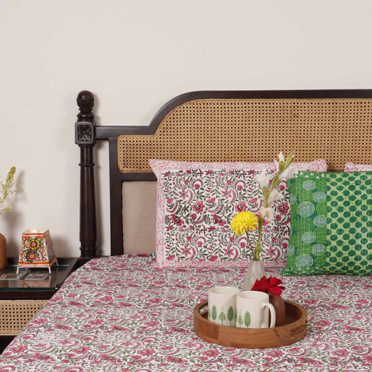 Mallika - Handblock Bedsheet (90x108 Inches)