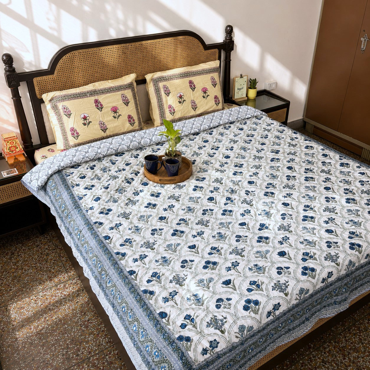 Ambarsariya blue  - Double Bed Razai/ Comforter