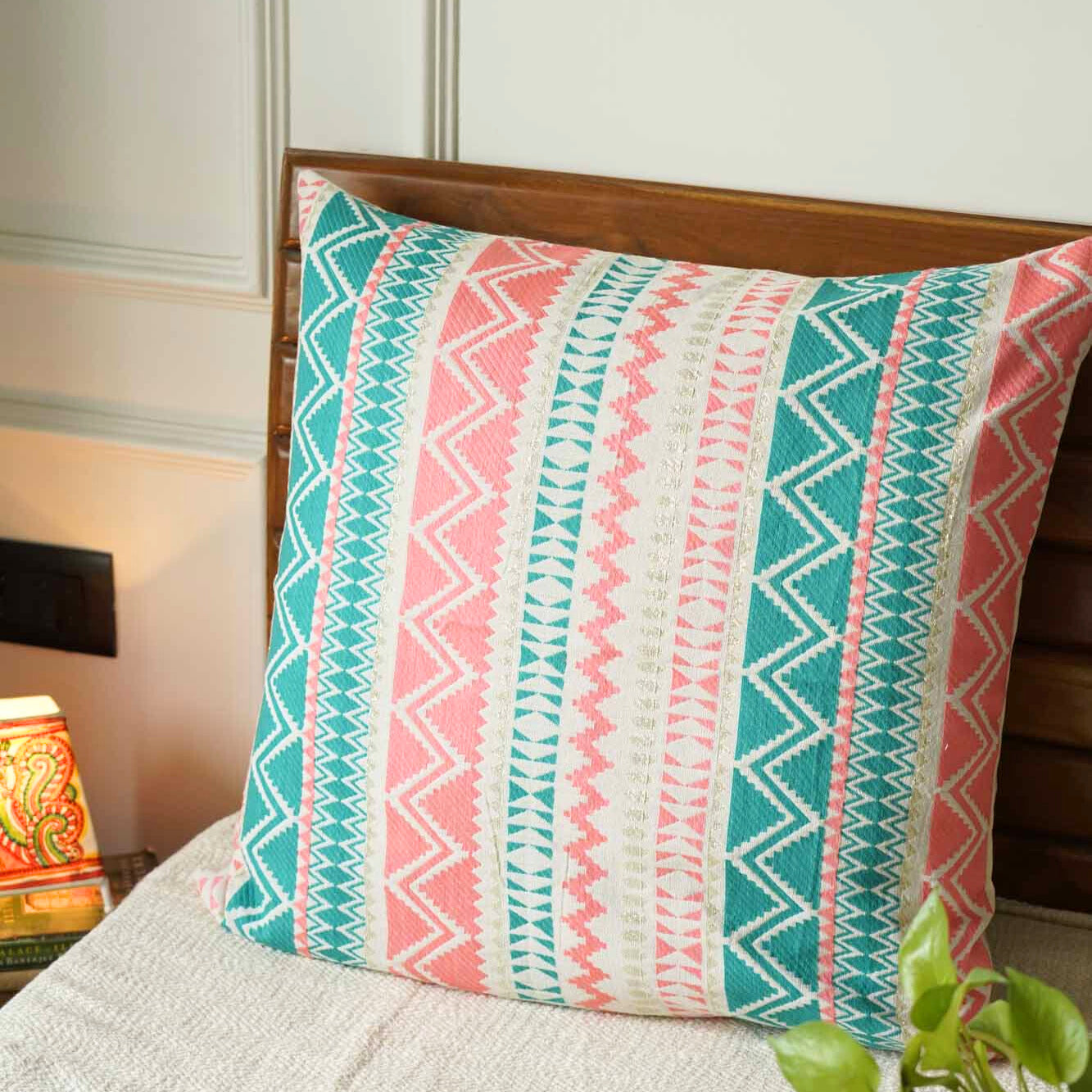 Rainbow Rapsody Jacquard Cushion Cover