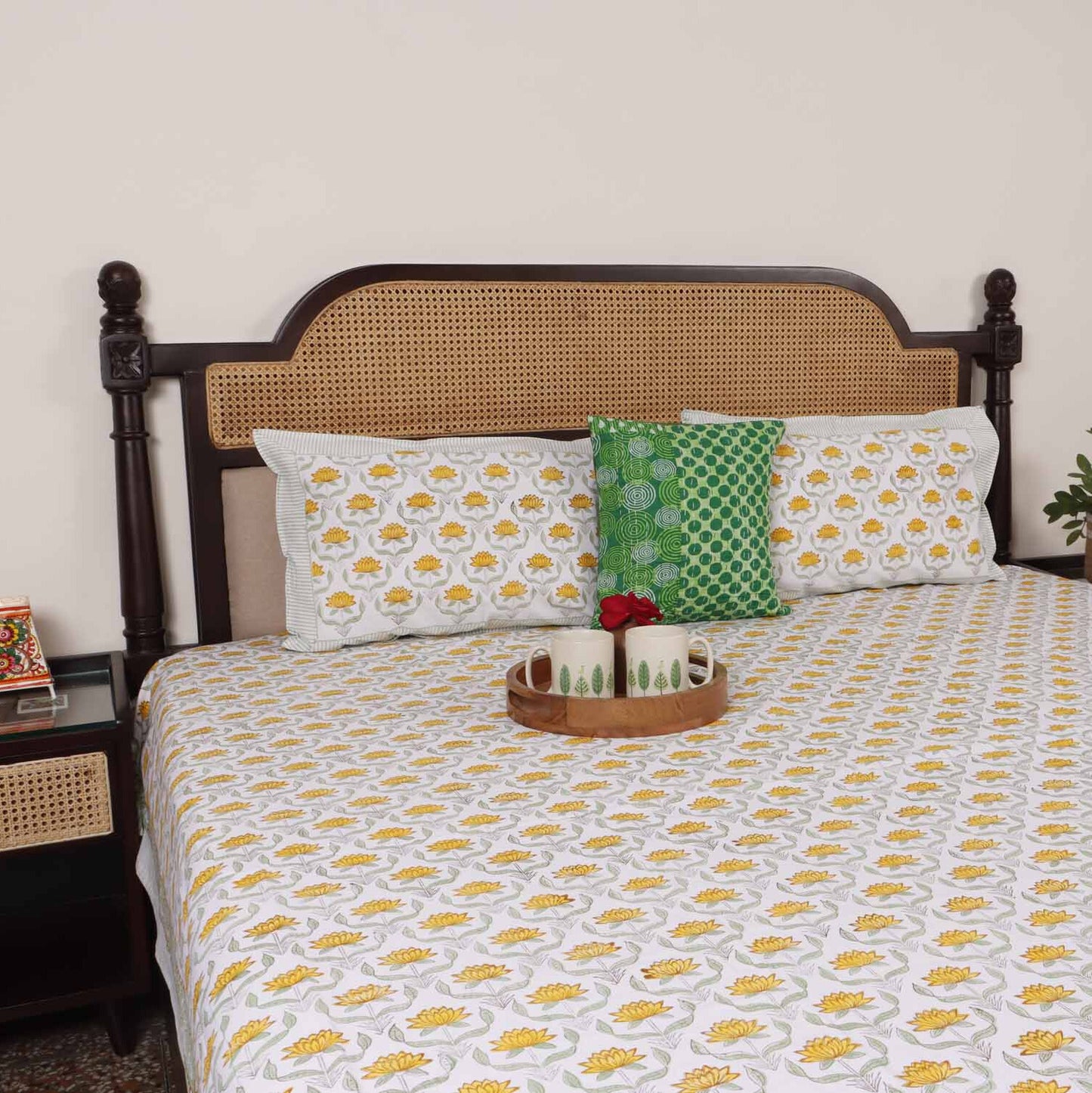 Darbar E Khaas - Hand block Bedsheet (108x108 Inches)