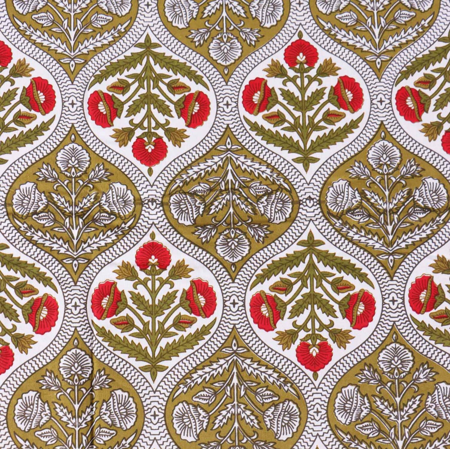 Khushi Brown - Flat I Fitted Bedsheet (108x108 Inches)