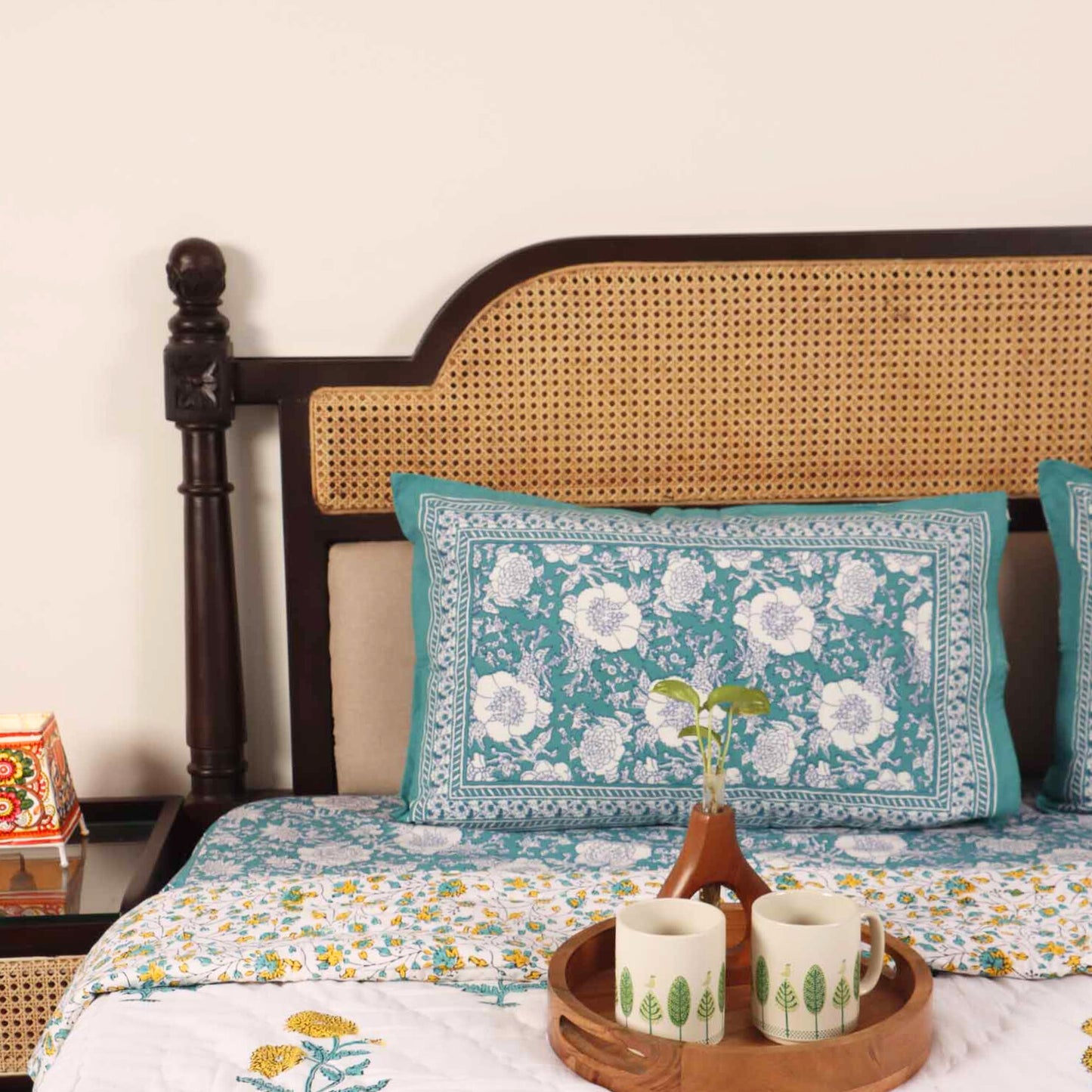 Genda - Handblock Single Bed Quilt