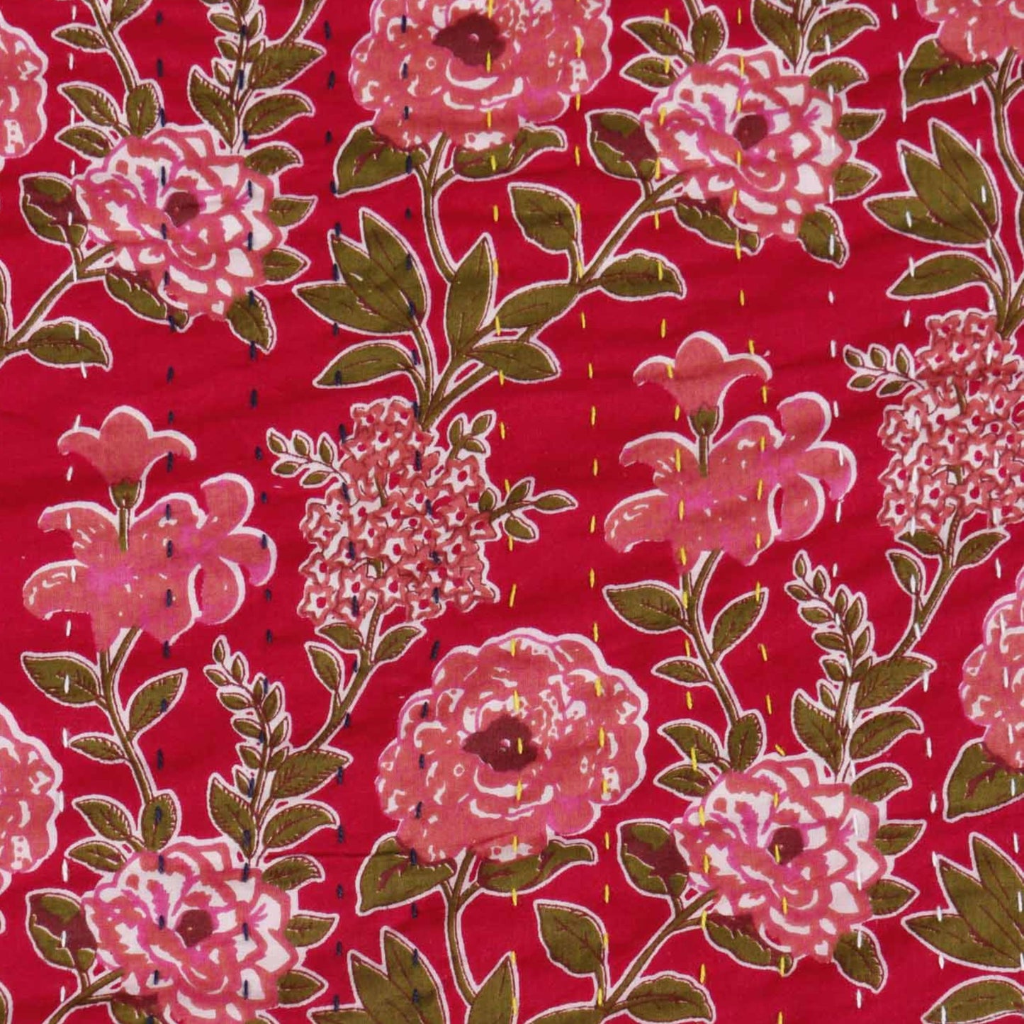 Gulkand - Kantha Stitch Bedcover