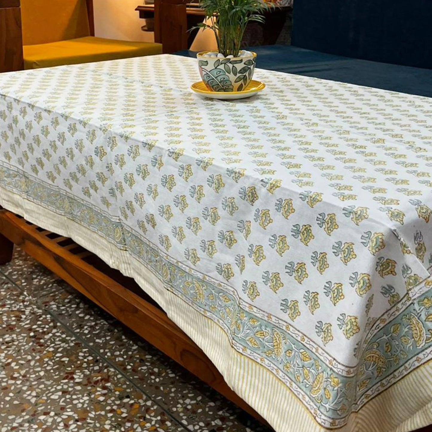 Amala - Hand Block Printed Center Table Cover