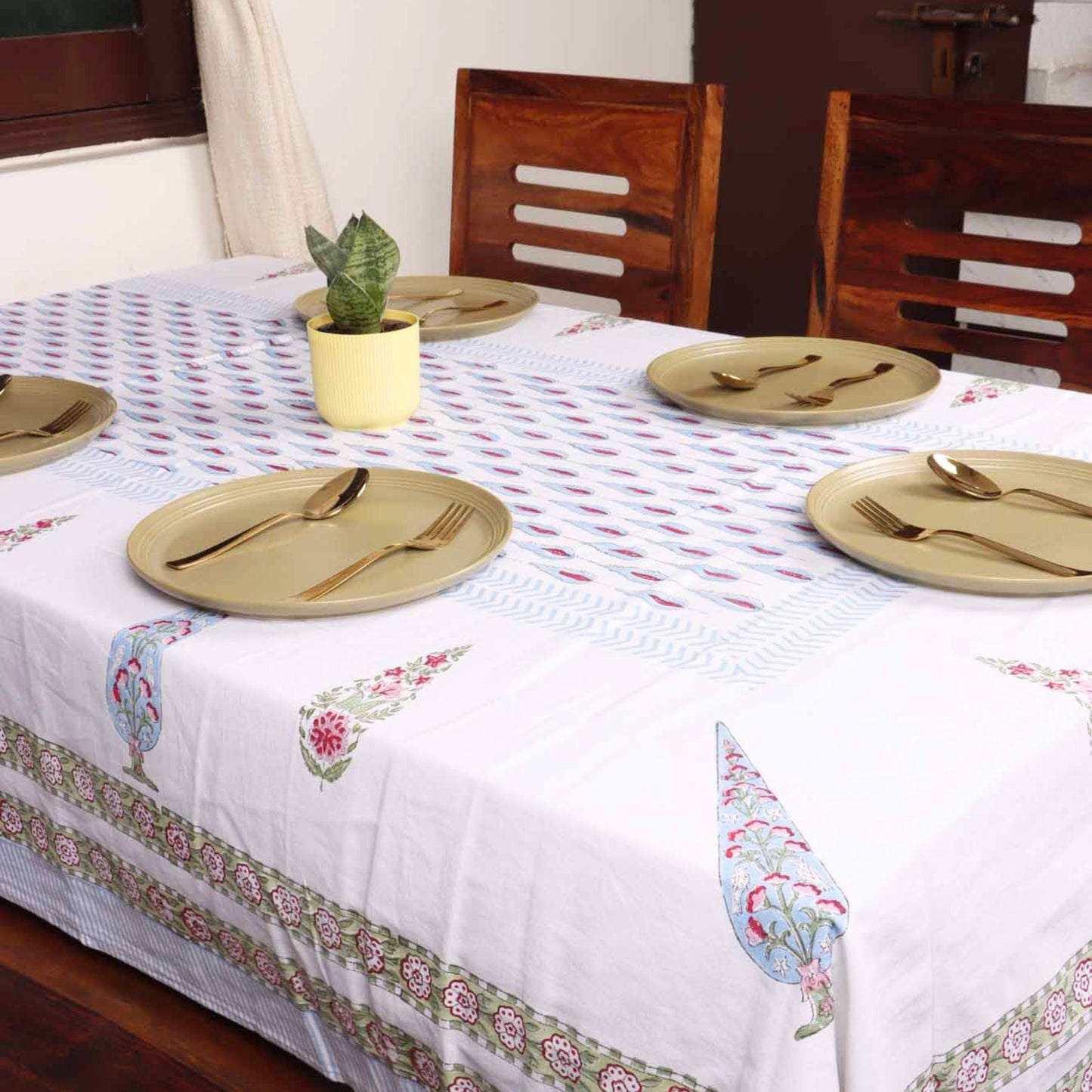 Chinaar - Hand Block Six & Eight Seater Dining Table Cover