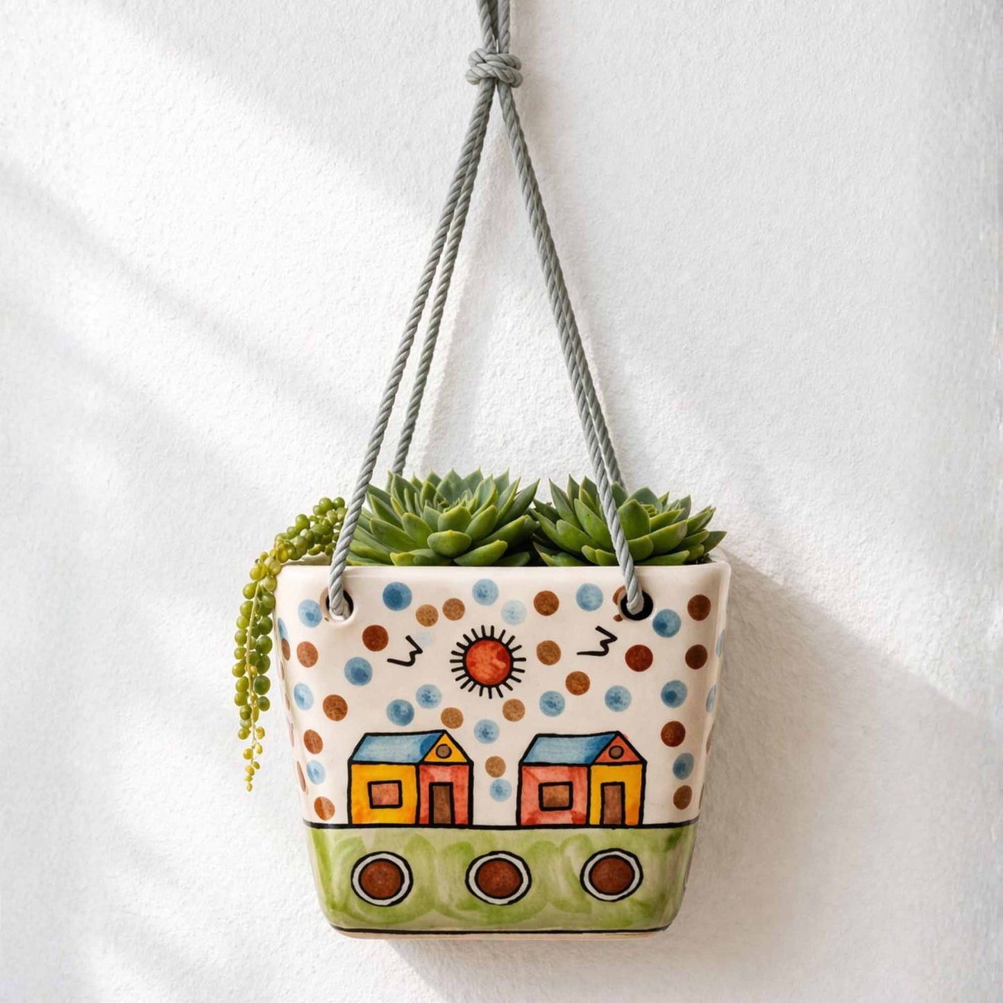 Hanging Planter - Houses