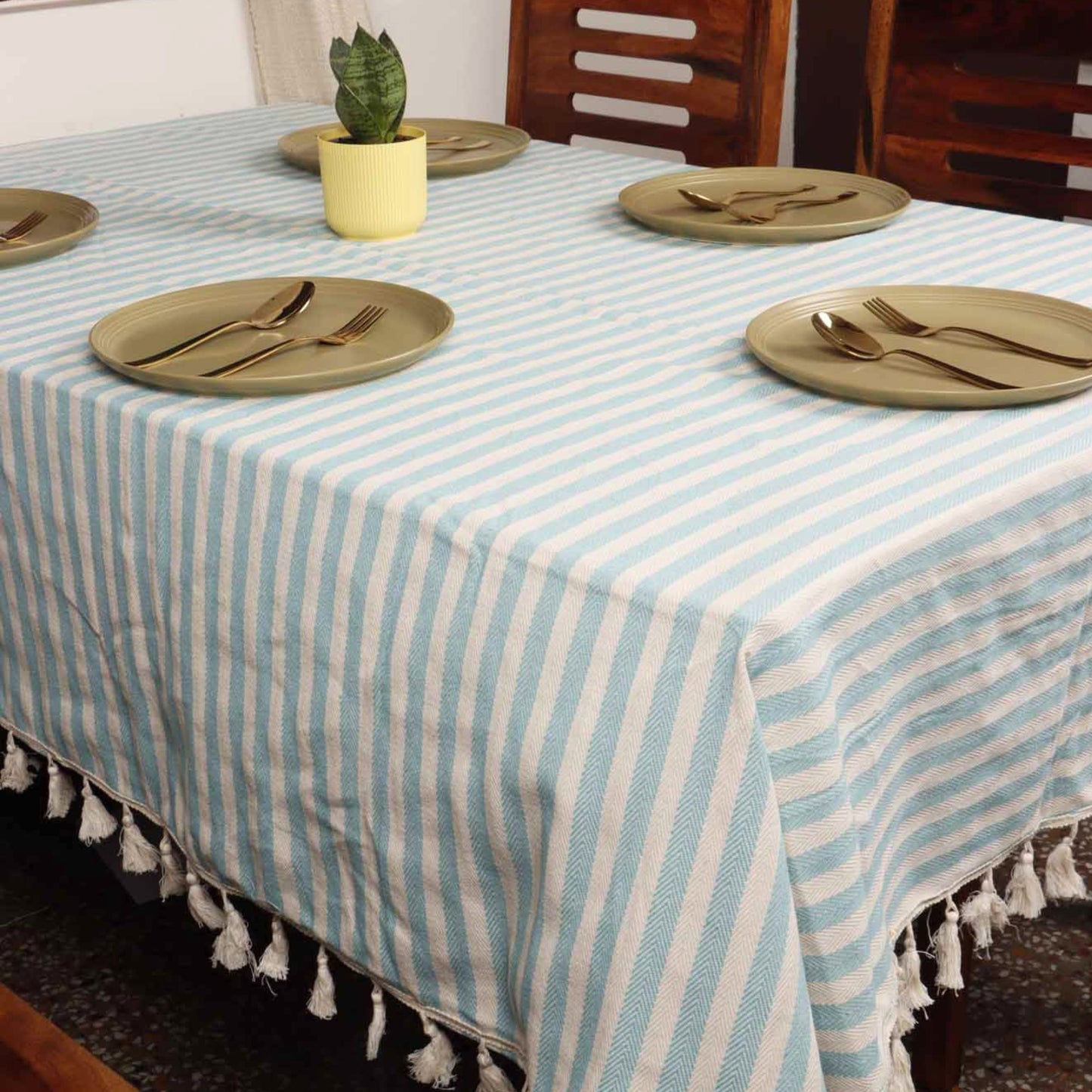 Lines - Table Cover - Blue