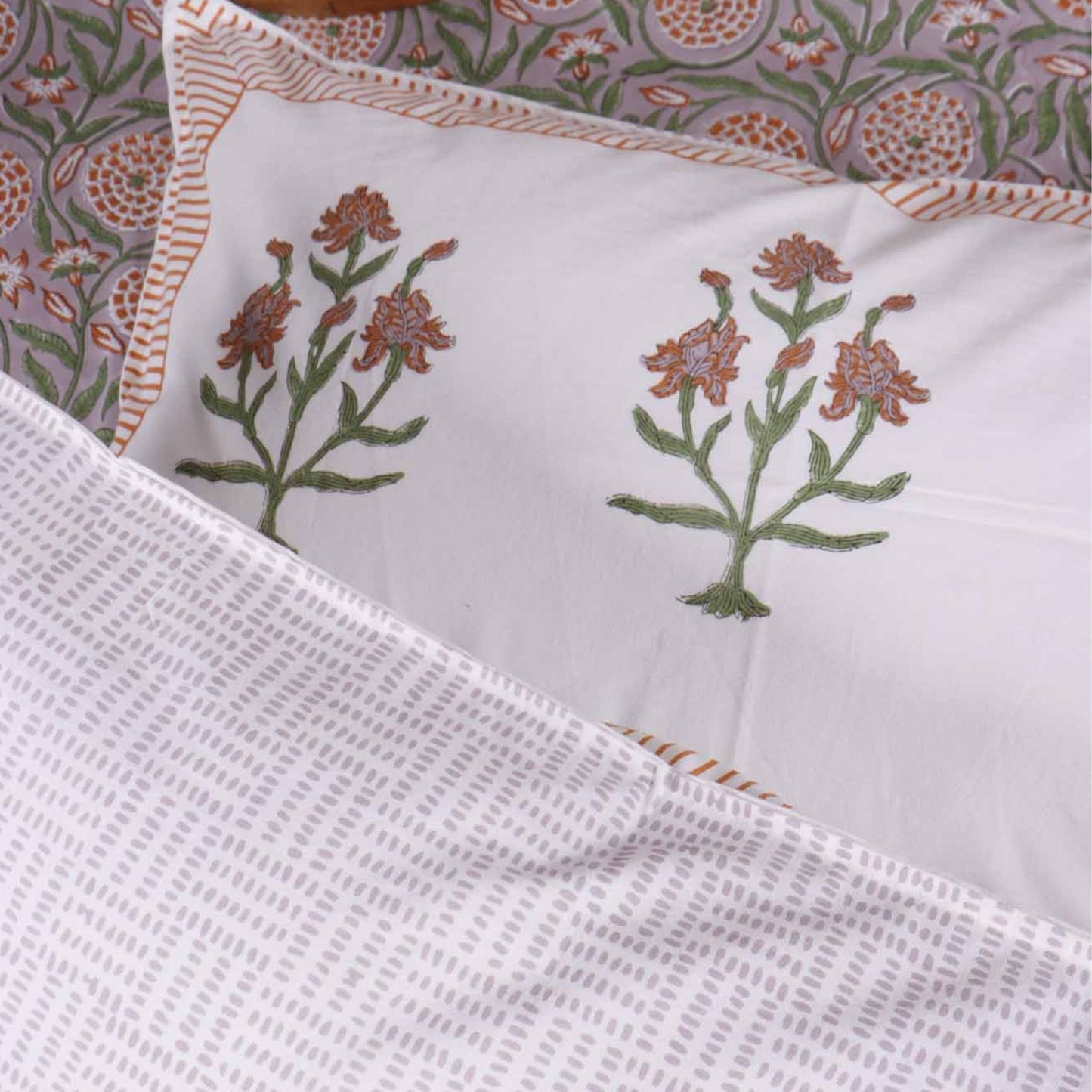 Samriddhi - Hand block Bedsheet (108x108 Inches)