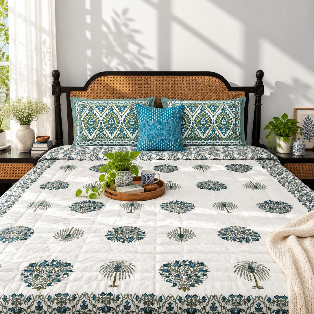 Ananta Blue - Double Bed Quilt