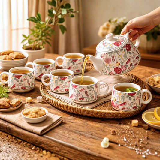 Buy floral-patterned teapot