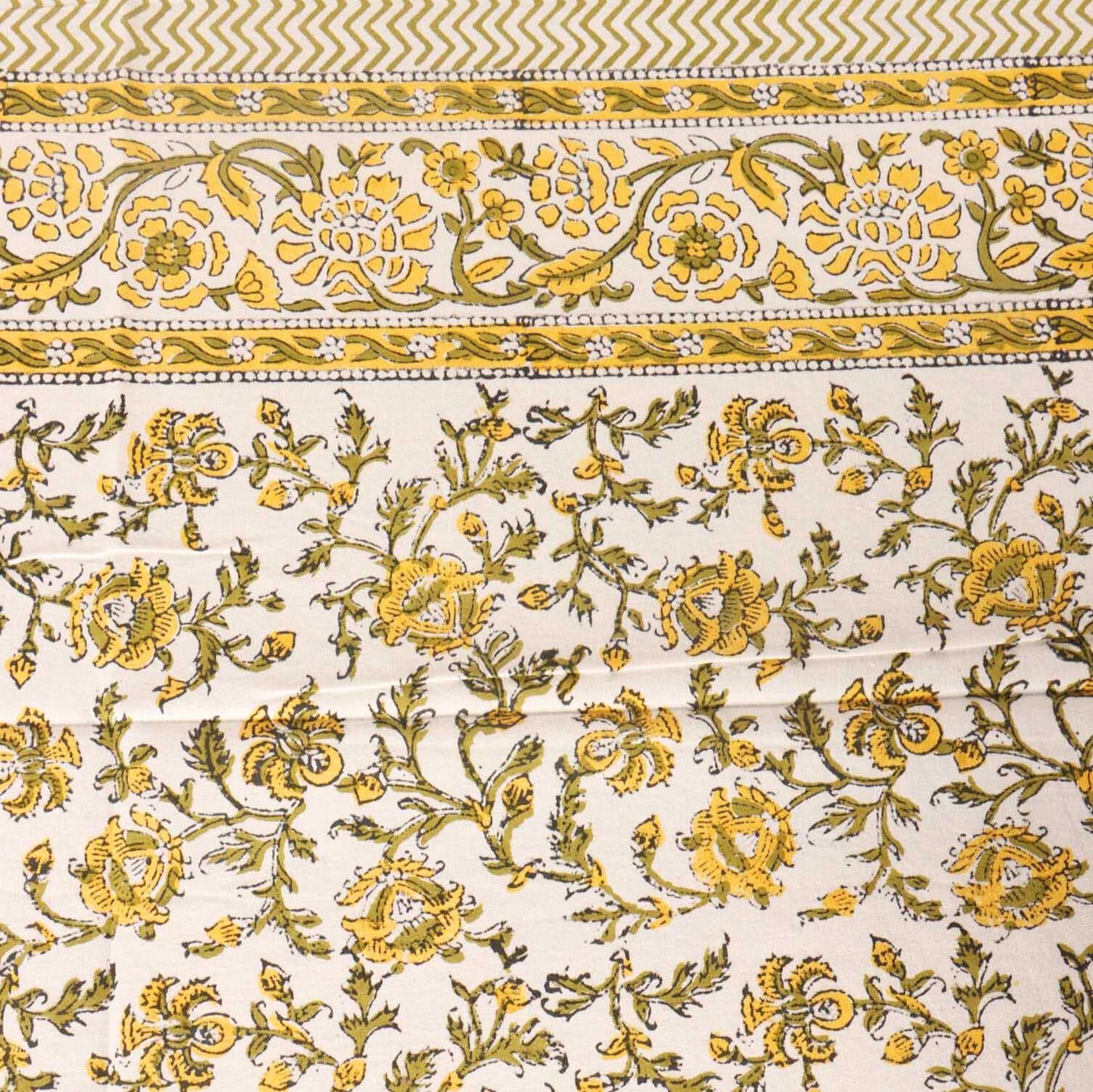 Haridra Hand Block Printed Center Table Cover