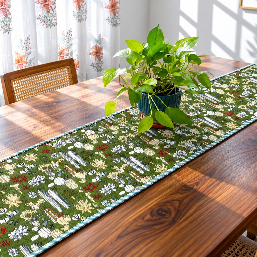 Cactus - Quilted Table Runner