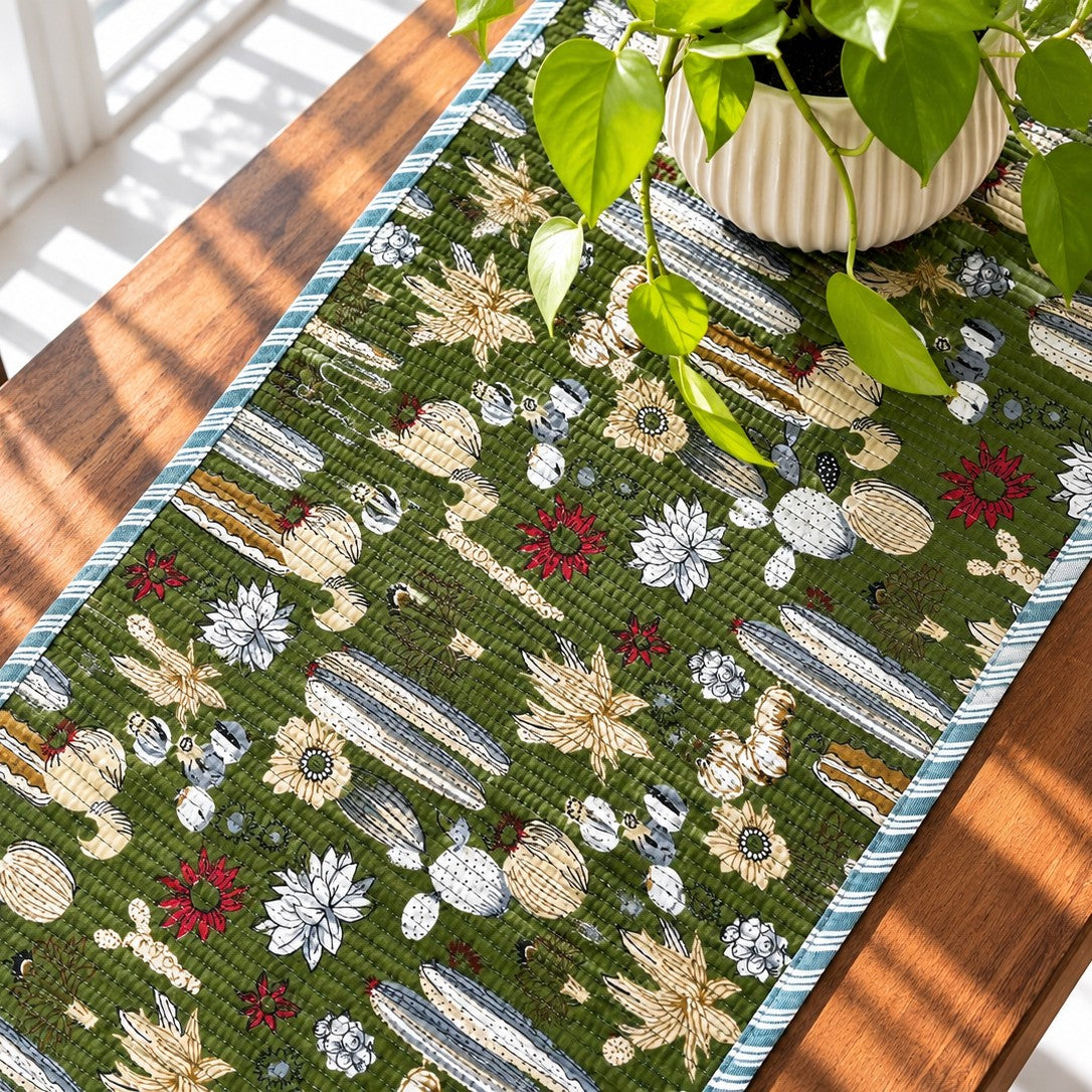Cactus - Quilted Table Runner