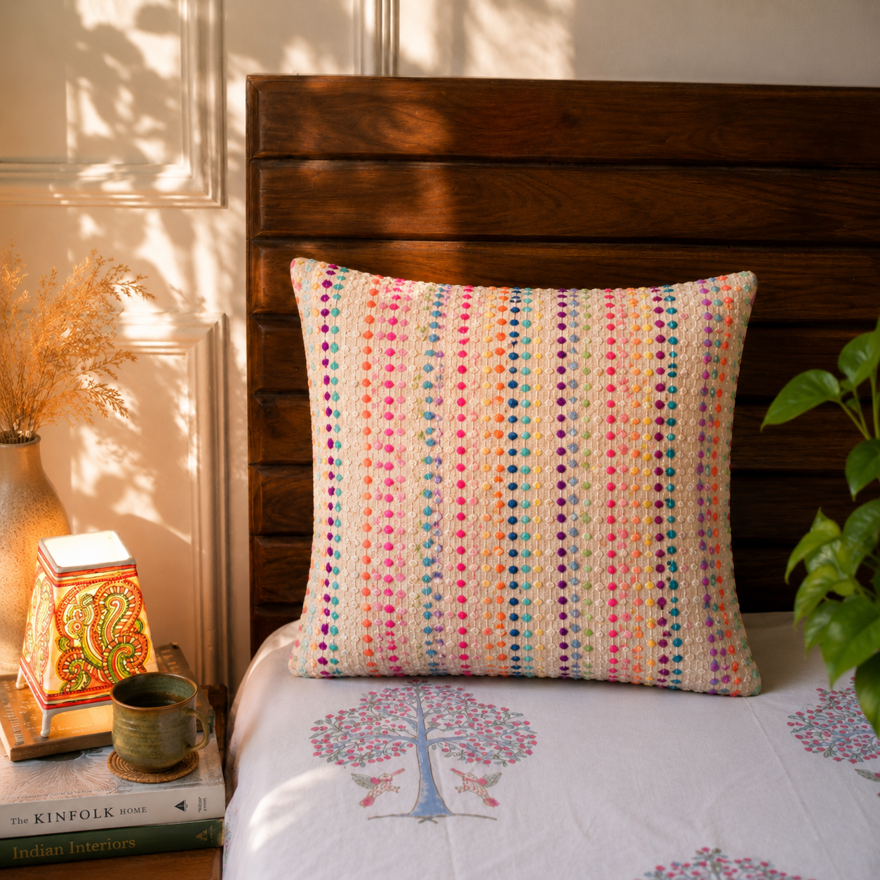 Playful Palette - Set of 5 Jacquard Cushion Cover
