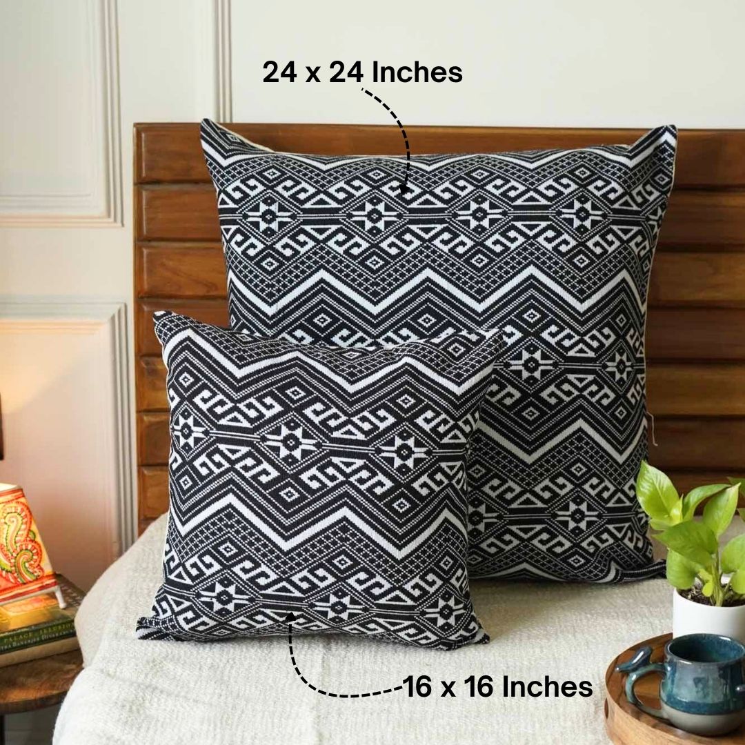 Monochromatic- Jacquard Cushion Cover - Main Image