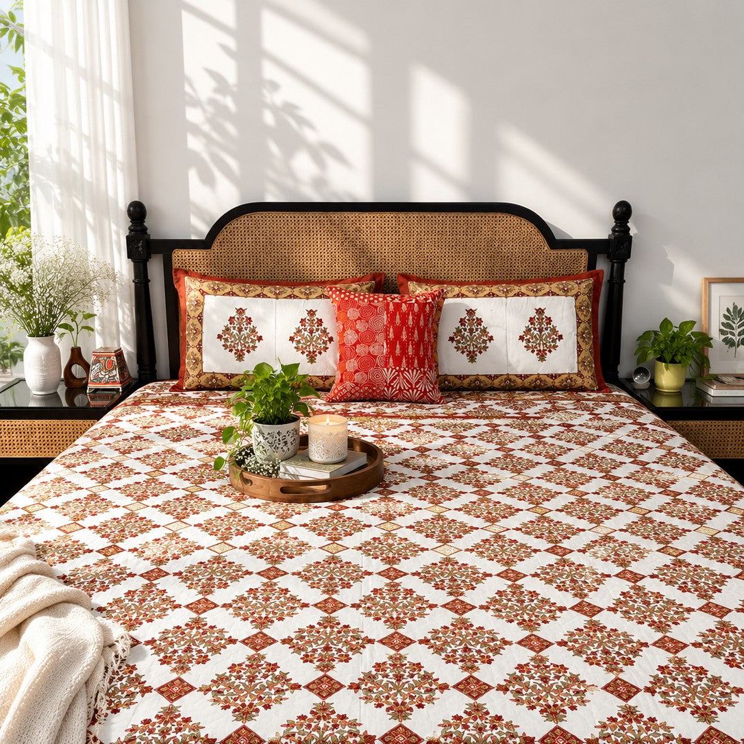 Muskan Orange - (120x120 Inches)