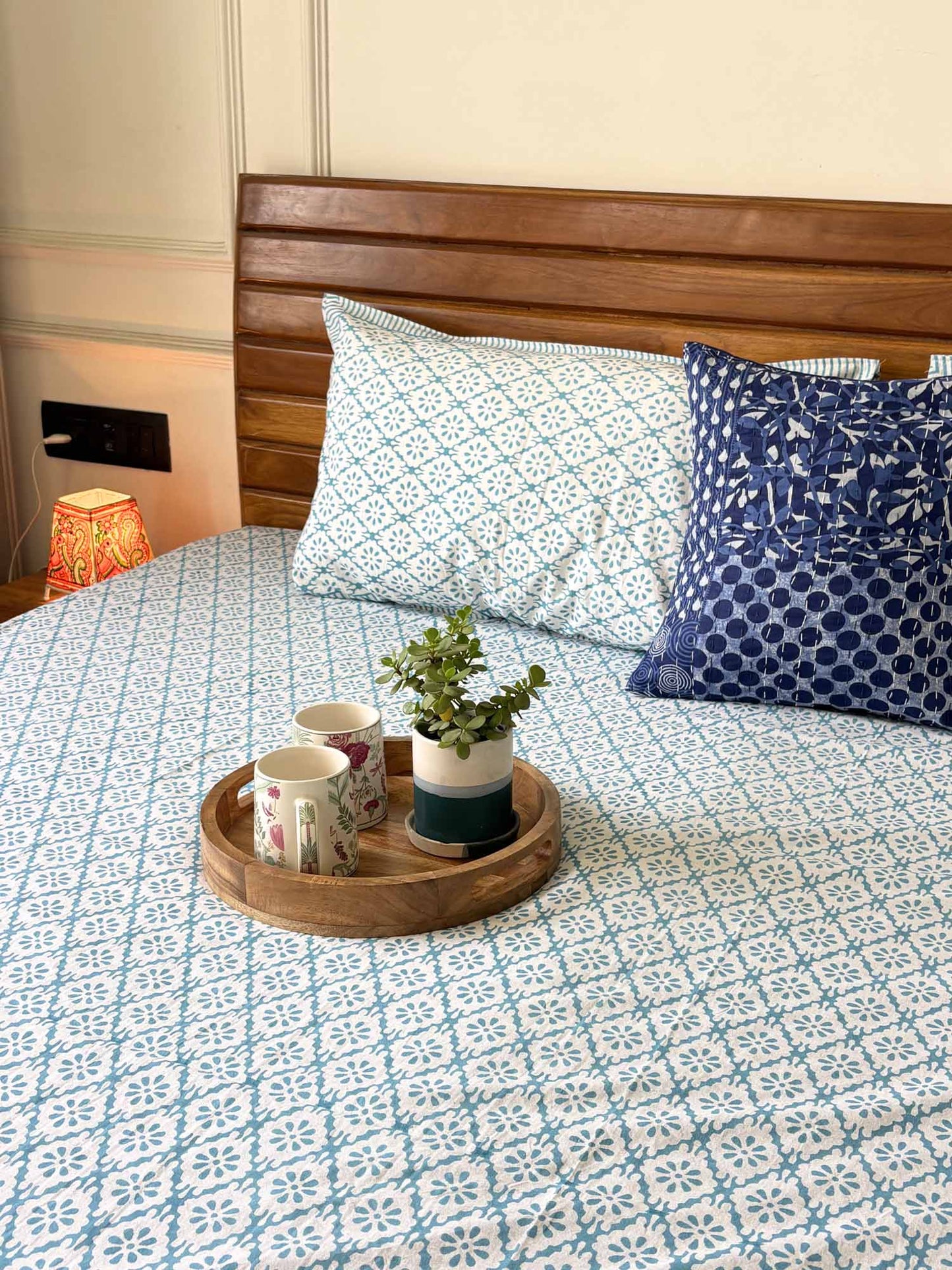 Everyday Classics - Blue - Flat I Fitted Bedsheet (90x108 Inches)