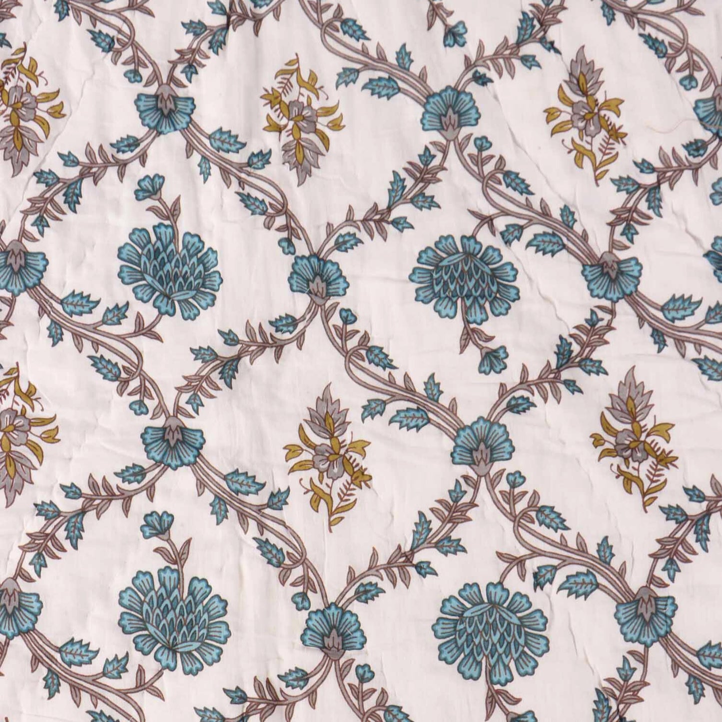 Khushamadeed Blue - Single Bed Quilt