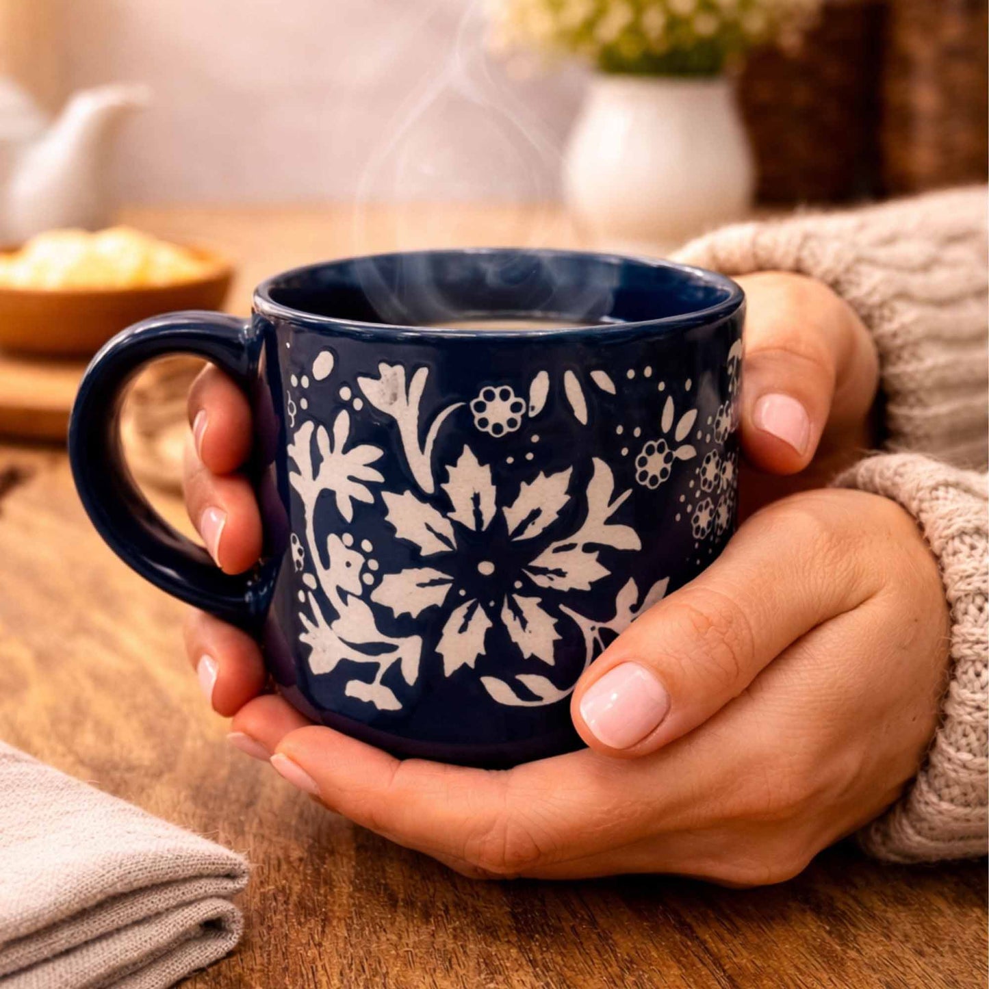 Shades Of Ocean Cup Set With Stand