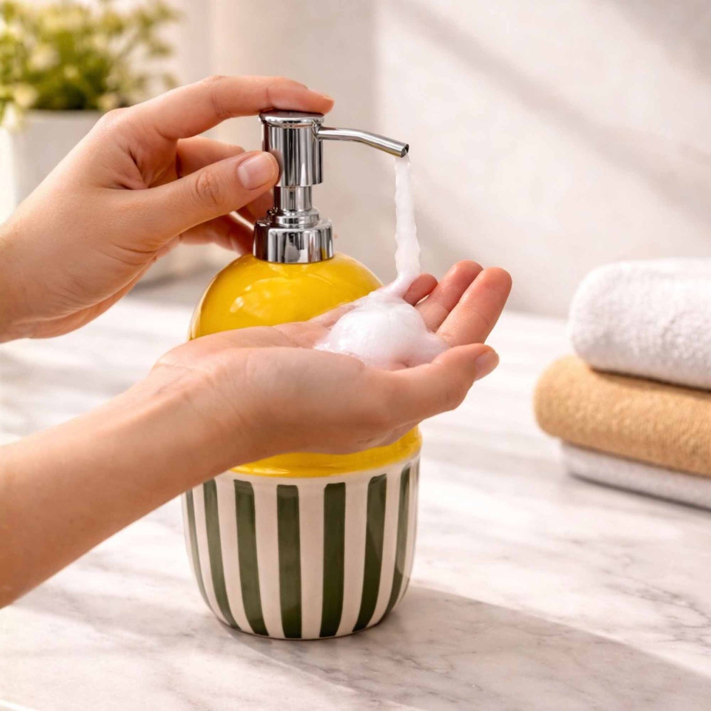 Bathroom Set - Yellow Green