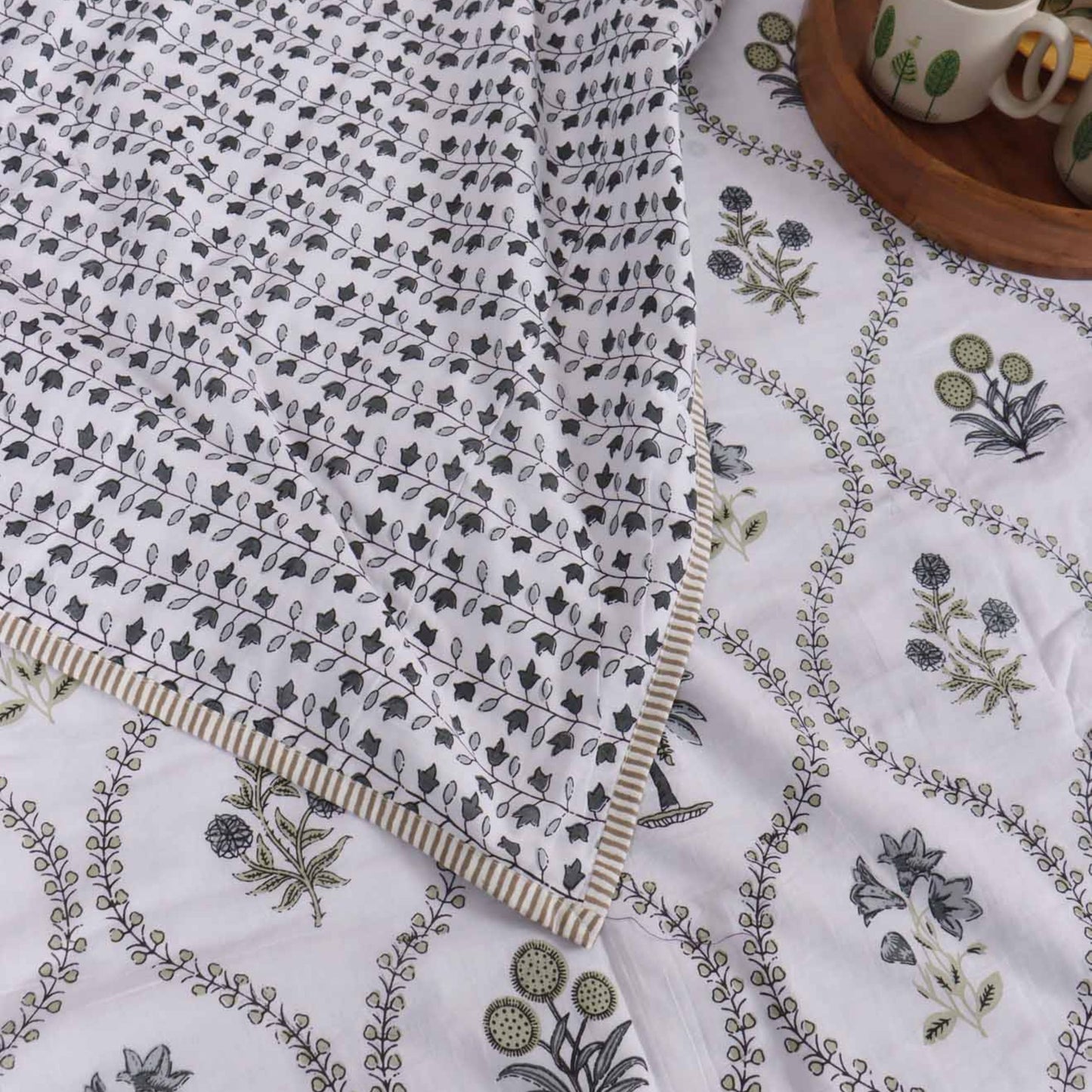 Double Bed Reversible Mul Dohar – Sparsh Blue