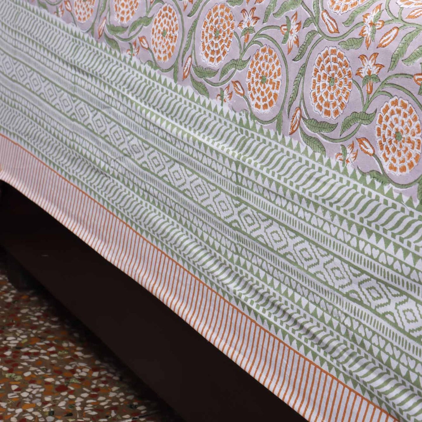 Samriddhi - Hand block Bedsheet (108x108 Inches)