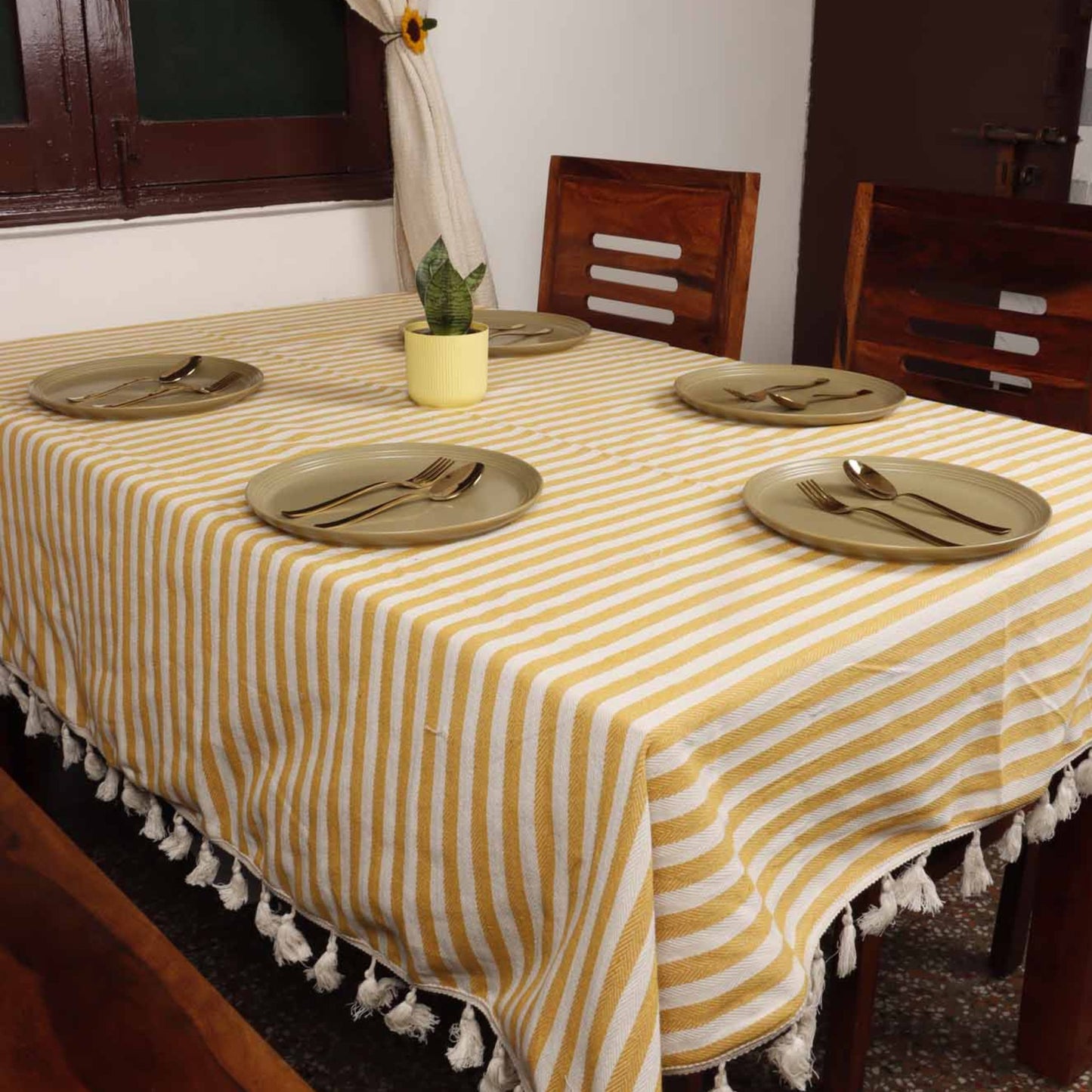 Lines - Table Cover - Yellow