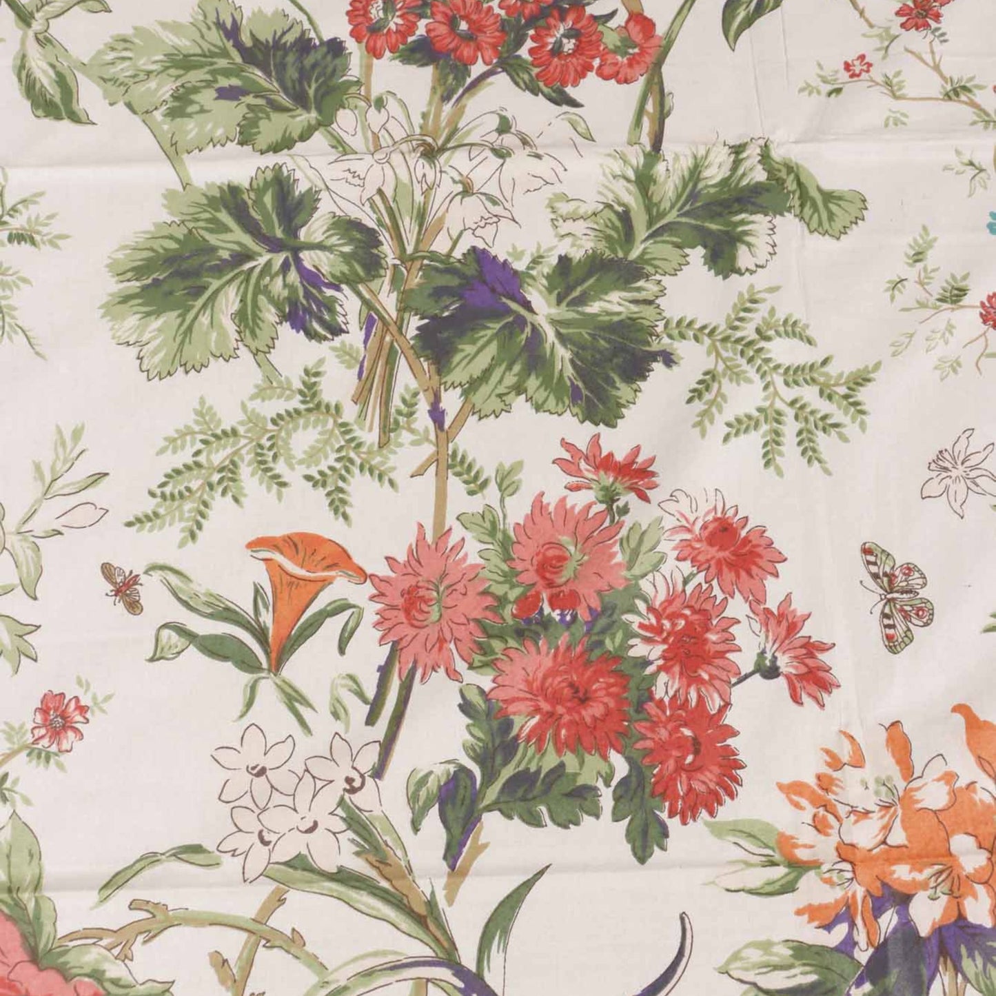 Udyaan White – Flat I Fitted Bedsheet (108x108 Inches)