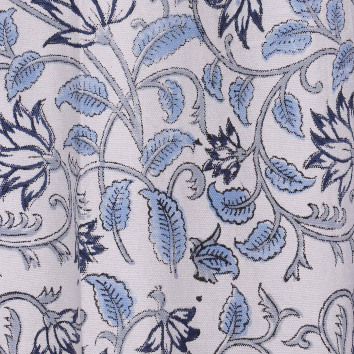 Block Print Curtain - Neeli Bel