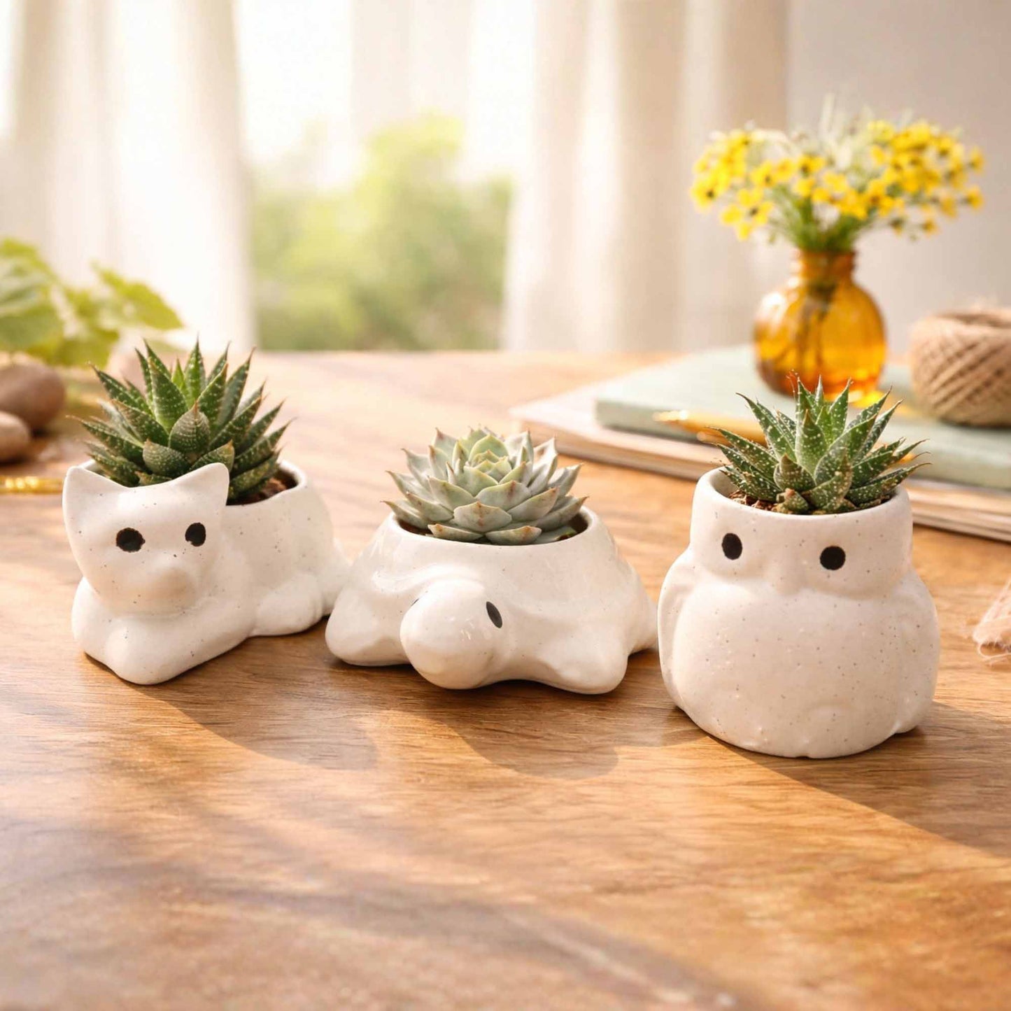 Cute Animal Planters - Set of 3