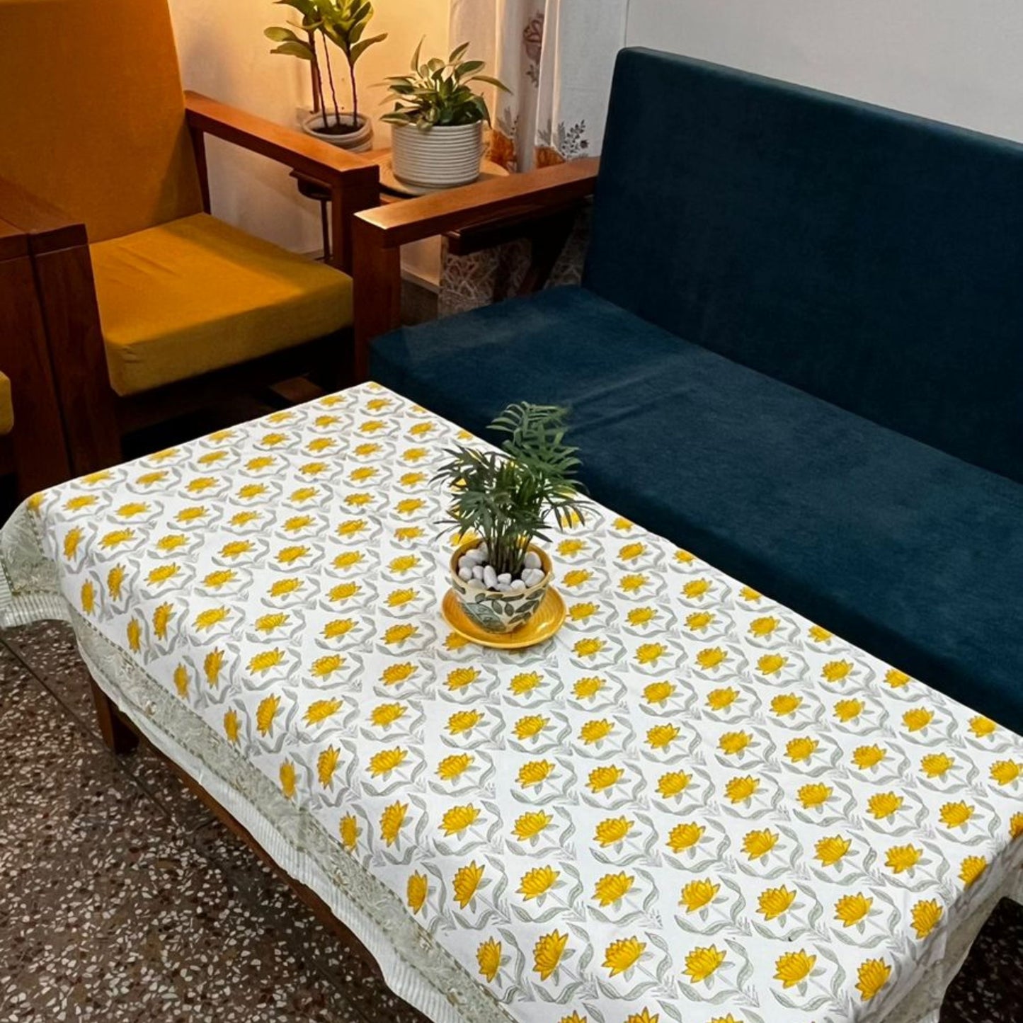 Darbar E Khaas - Hand Block Printed Center Table Cover